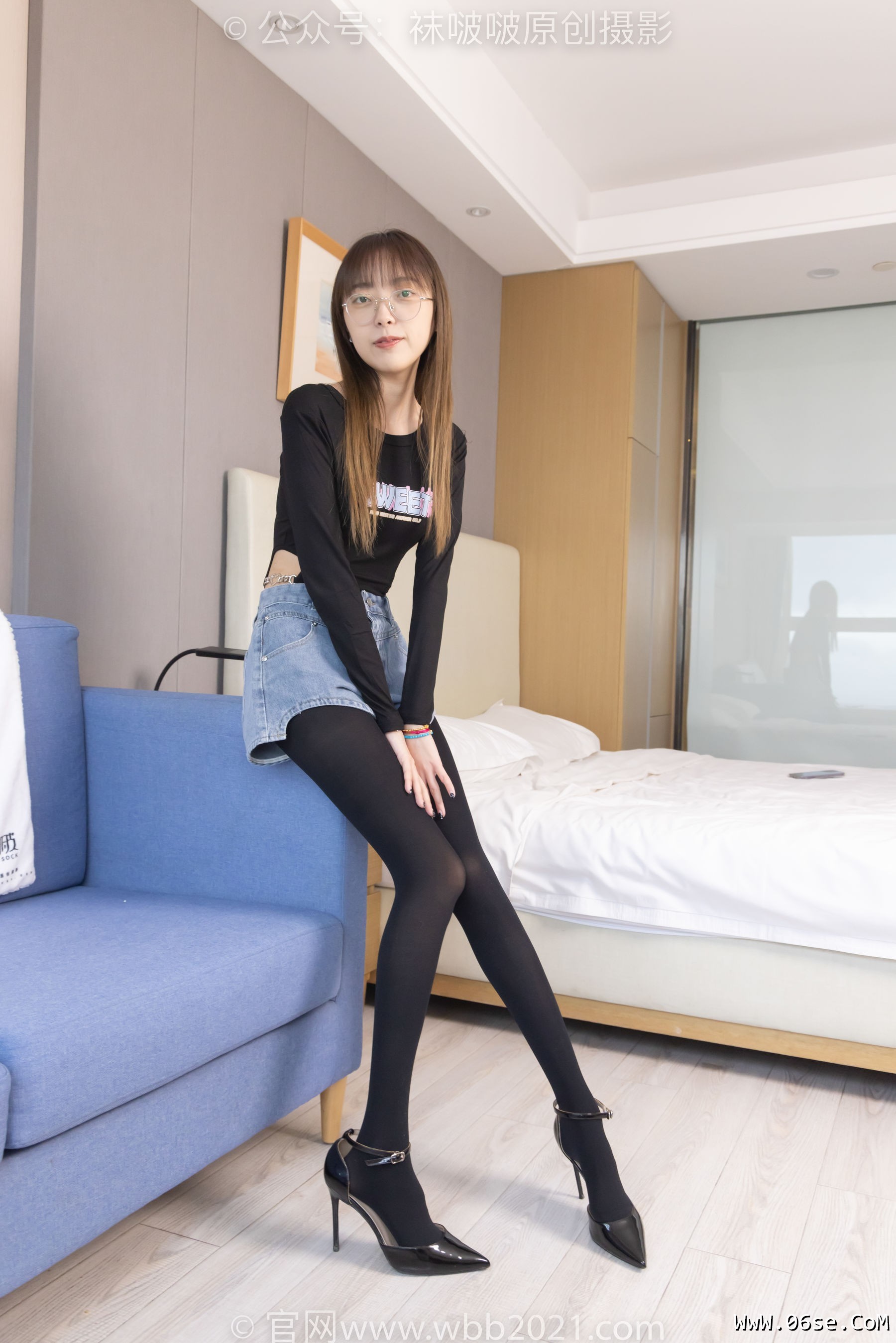 图片[63]-BoBoSocks袜啵啵 No.321 稚予 -高跟鞋、厚黑丝[150P]-六色网