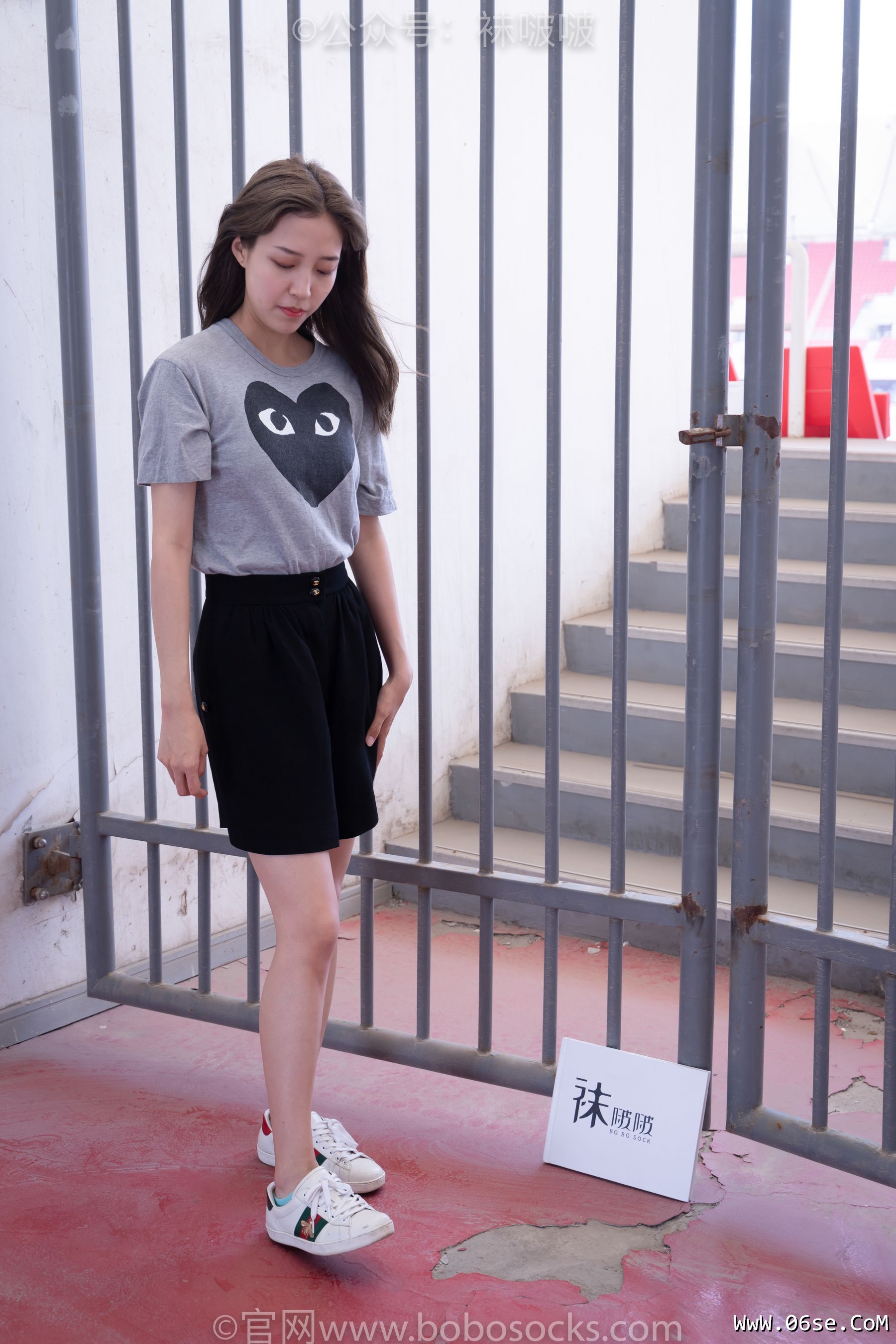图片[2]-BoBoSocks袜啵啵 积分限定作品006 泡芙-板鞋、天蓝色短棉袜、裸足[138P]-六色网