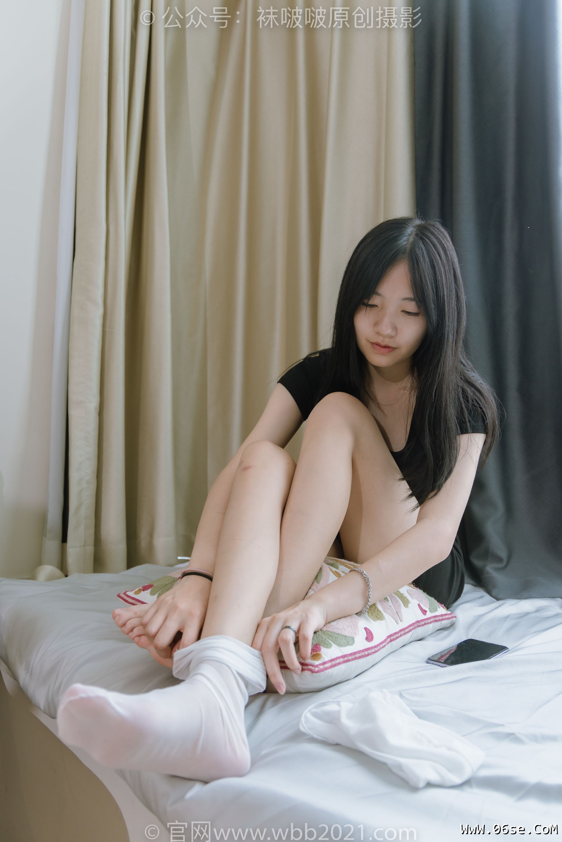 图片[28]-BoBoSocks袜啵啵 No.363 小甜豆 -两双平底鞋、黑色船袜、裸足[140P]-六色网
