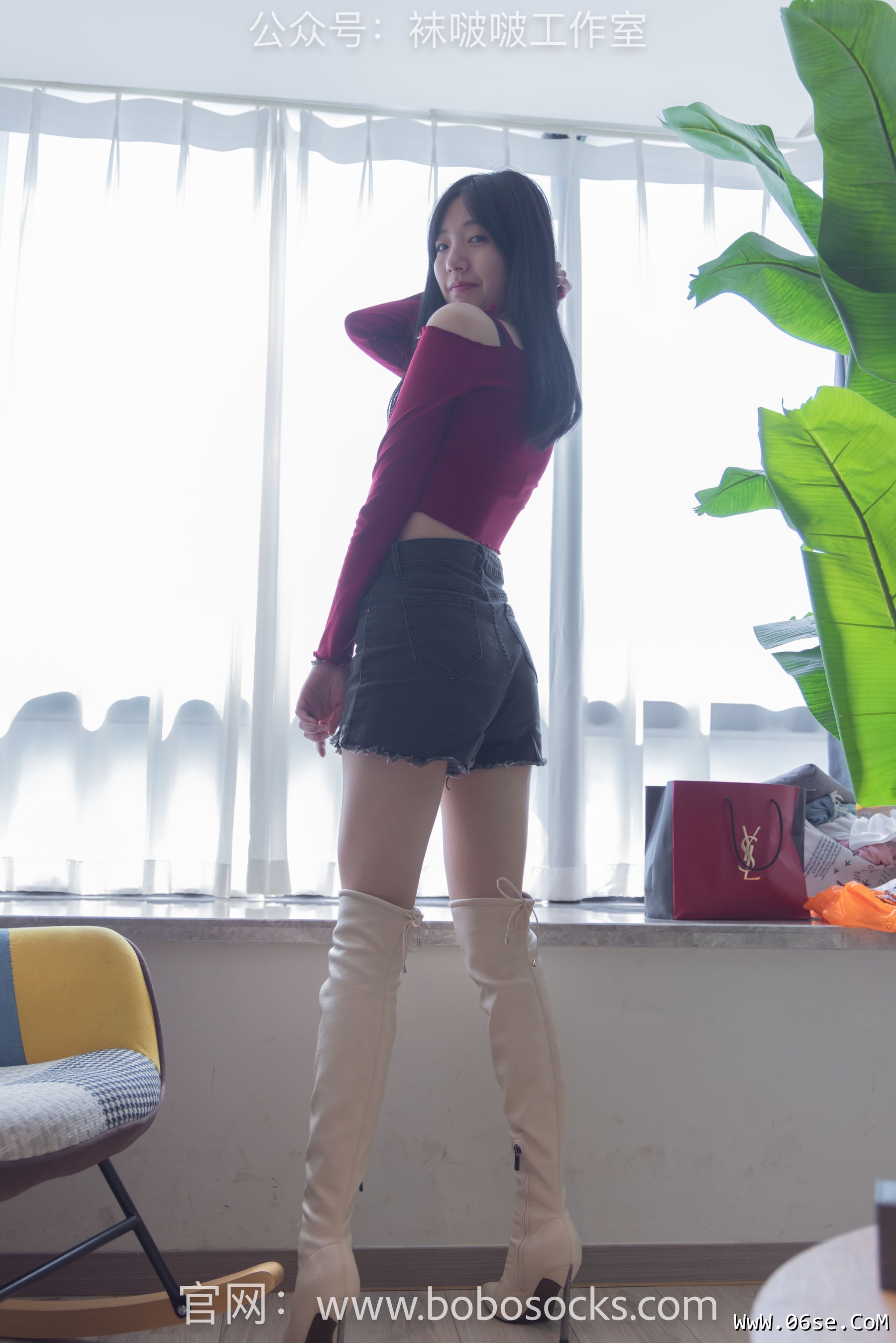 图片[87]-BoBoSocks袜啵啵 No.120 小甜豆-高跟长靴、白棉袜、裸足[170P]-六色网