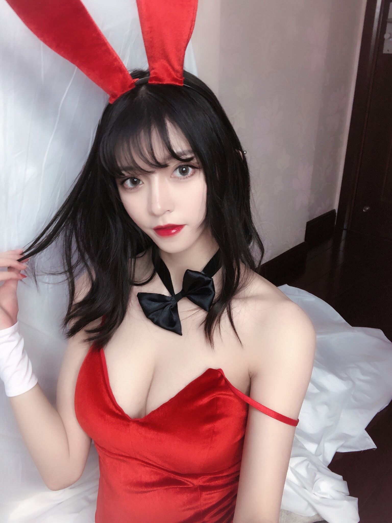 图片[7]-銘銘Kizami 红丝绒兔女郎[64P]-六色网