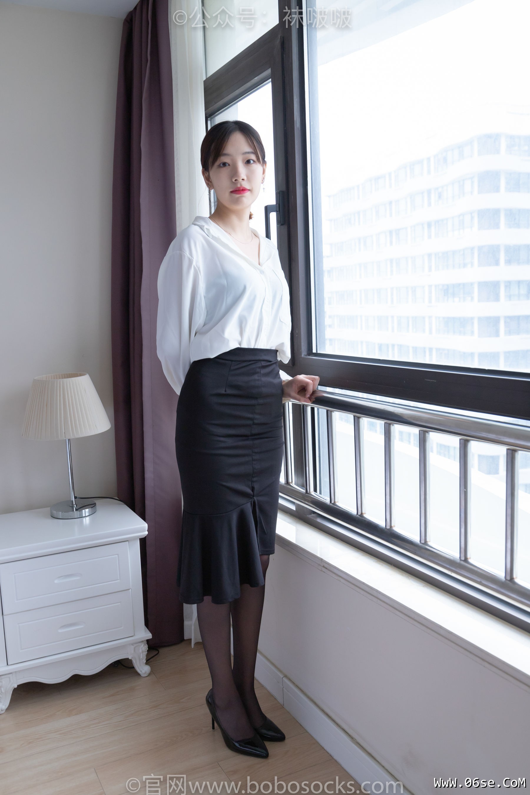 图片[2]-BoBoSocks袜啵啵 No.017 小甜豆-OL制服、高跟鞋、黑丝[131P]-六色网
