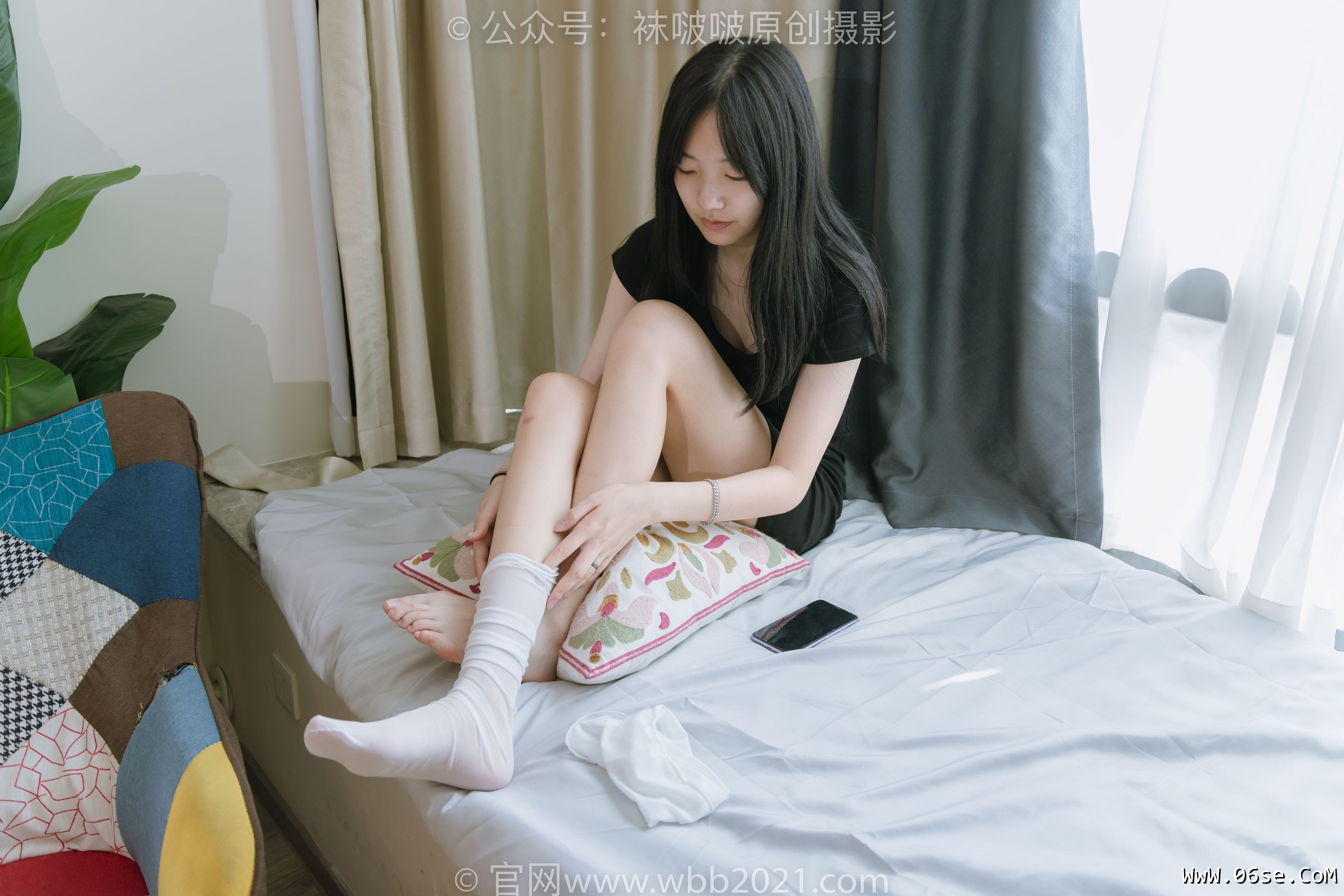 图片[26]-BoBoSocks袜啵啵 No.363 小甜豆 -两双平底鞋、黑色船袜、裸足[140P]-六色网