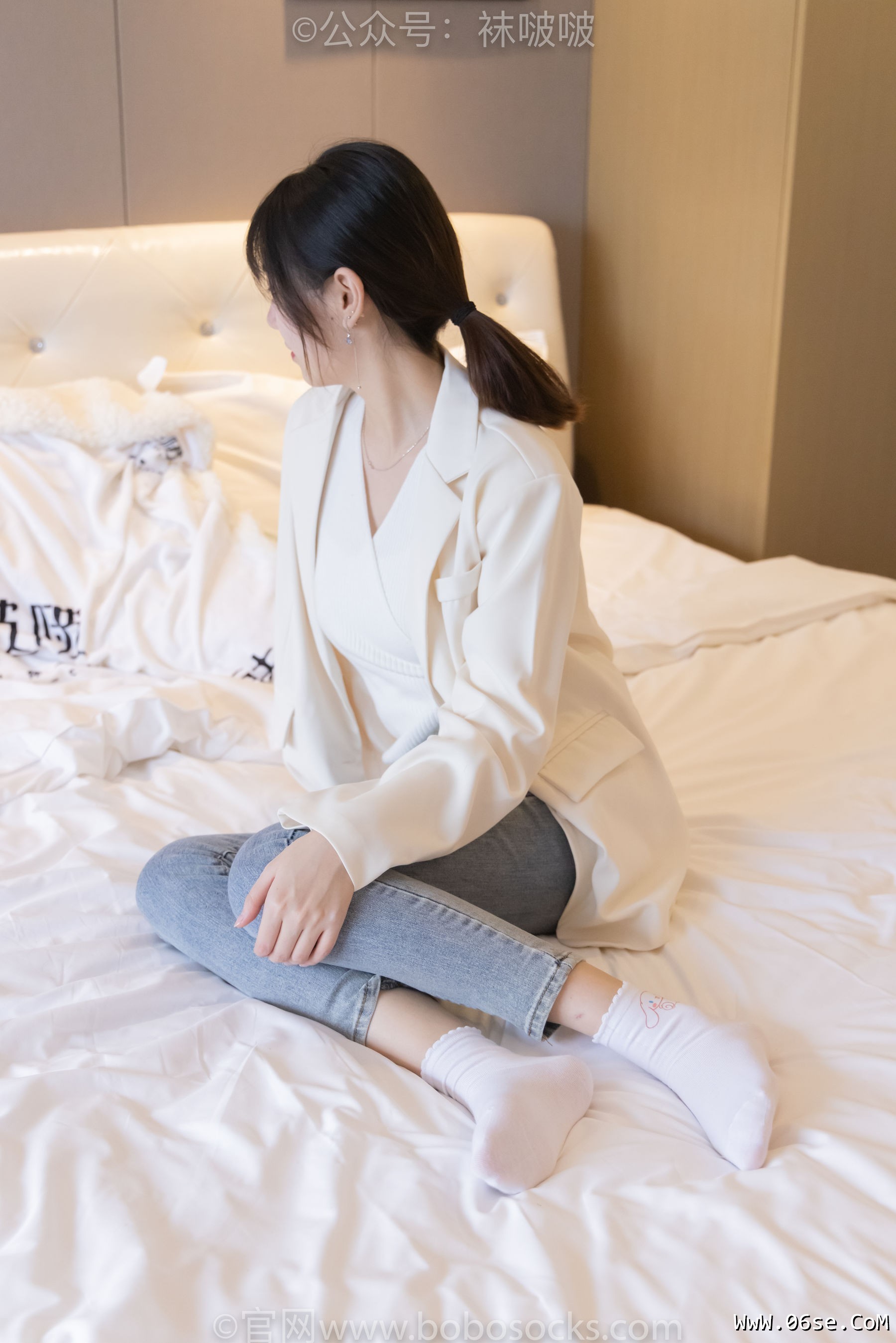 图片[116]-BoBoSocks袜啵啵 No.050 小甜豆-高跟长靴、白棉袜[175P]-六色网