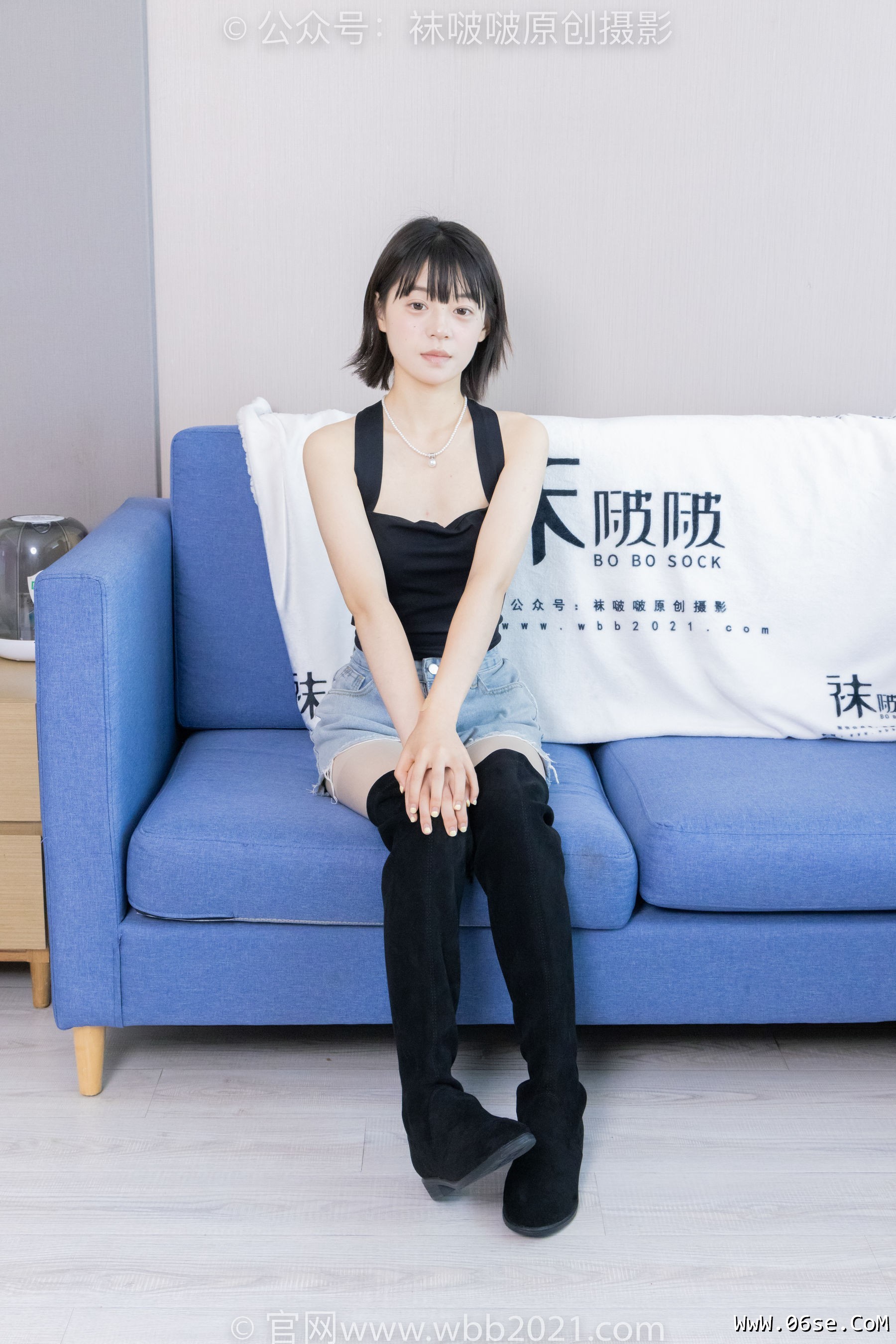 图片[24]-BoBoSocks袜啵啵 No.422 糯米 -长靴、白棉袜、肉丝[140P]-六色网