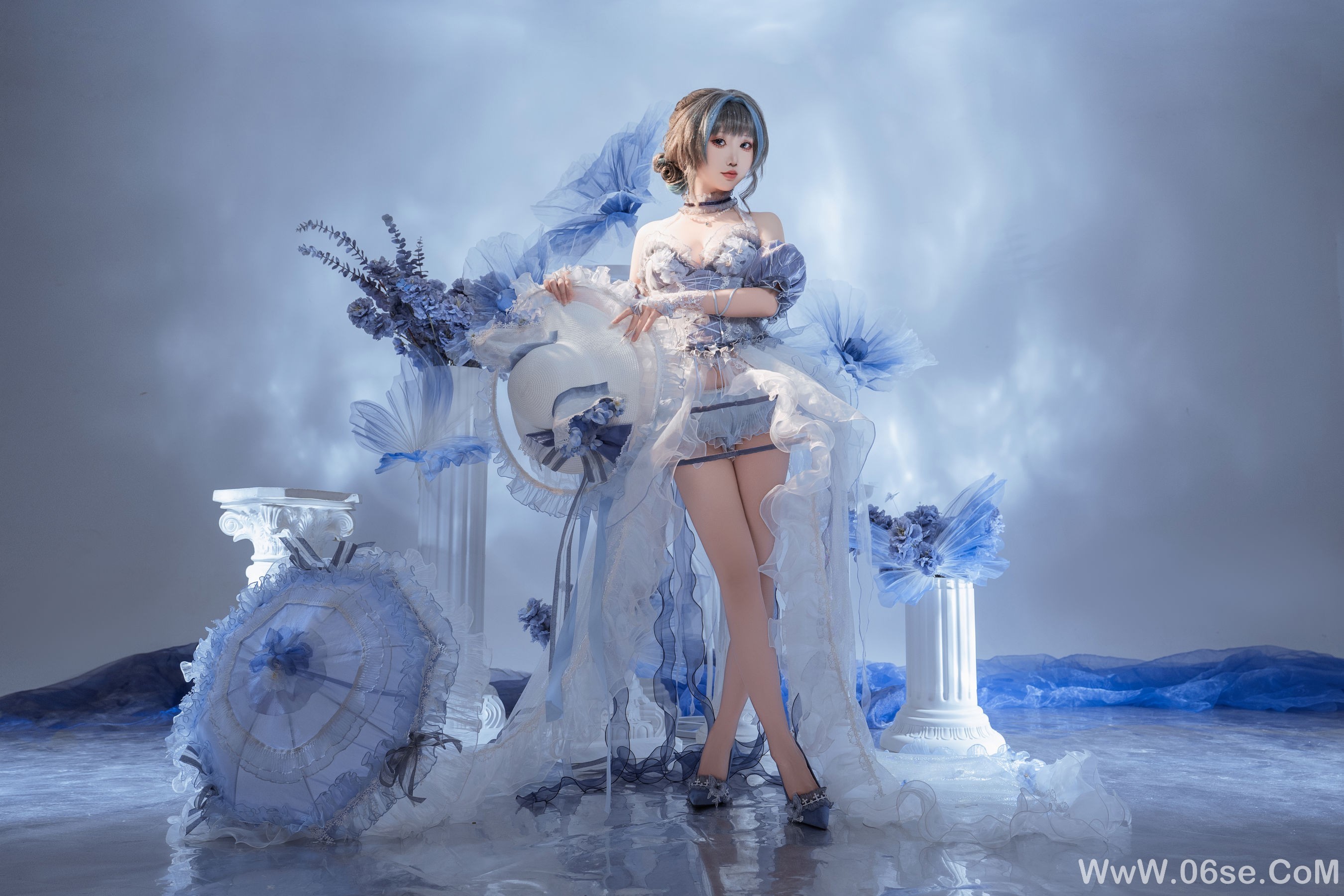 图片[3]-可爱人气Coser 面饼仙儿 – 碧蓝航线 柴郡礼服[21P]-六色网