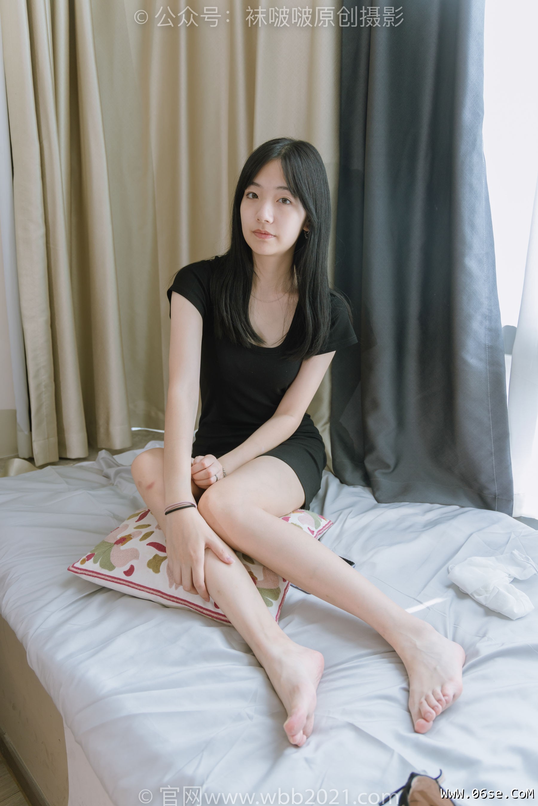 图片[38]-BoBoSocks袜啵啵 No.363 小甜豆 -两双平底鞋、黑色船袜、裸足[140P]-六色网