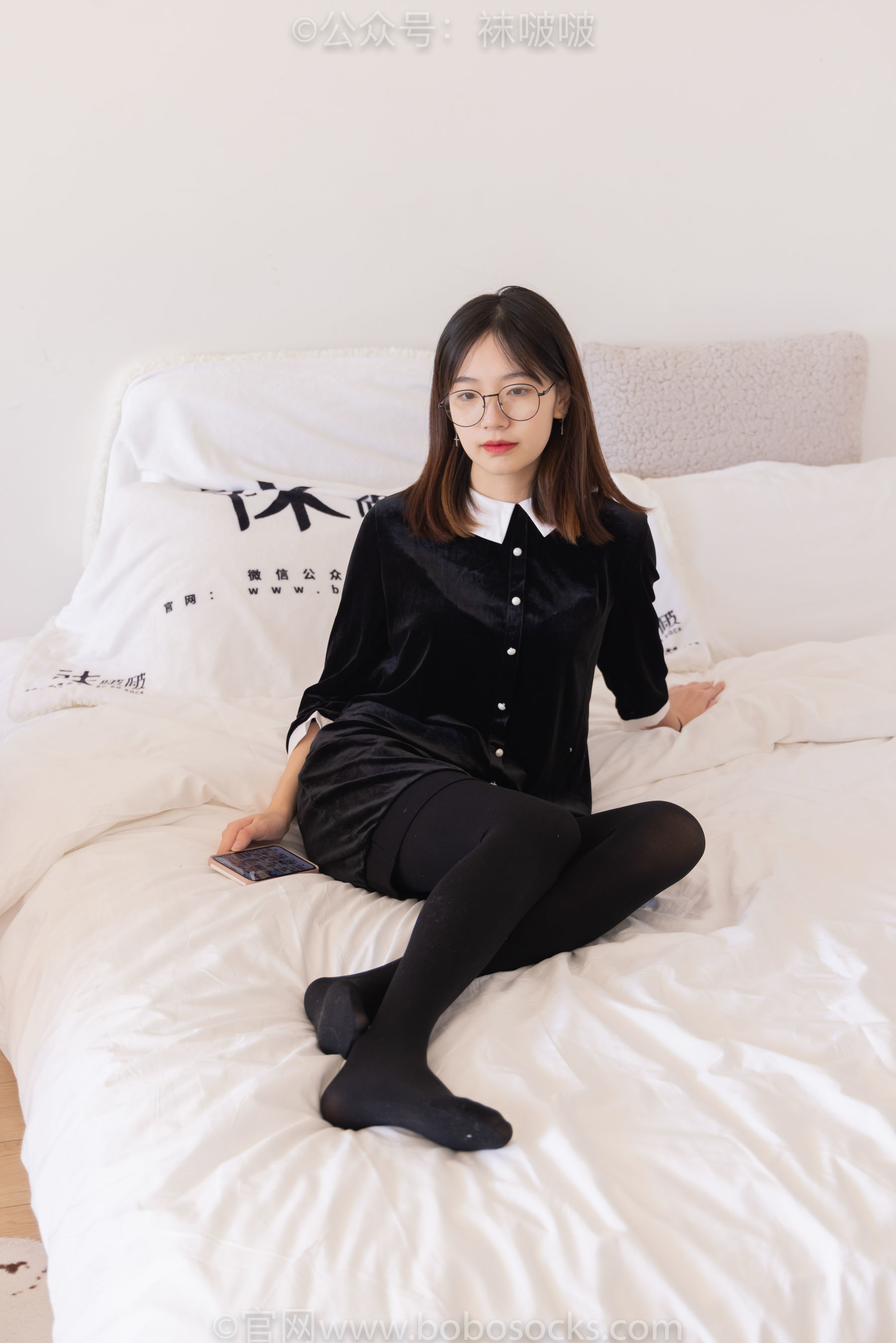 图片[42]-BoBoSocks袜啵啵 No.053 小甜豆-皮鞋、厚黑丝、黑色蕾丝船袜[140P]-六色网
