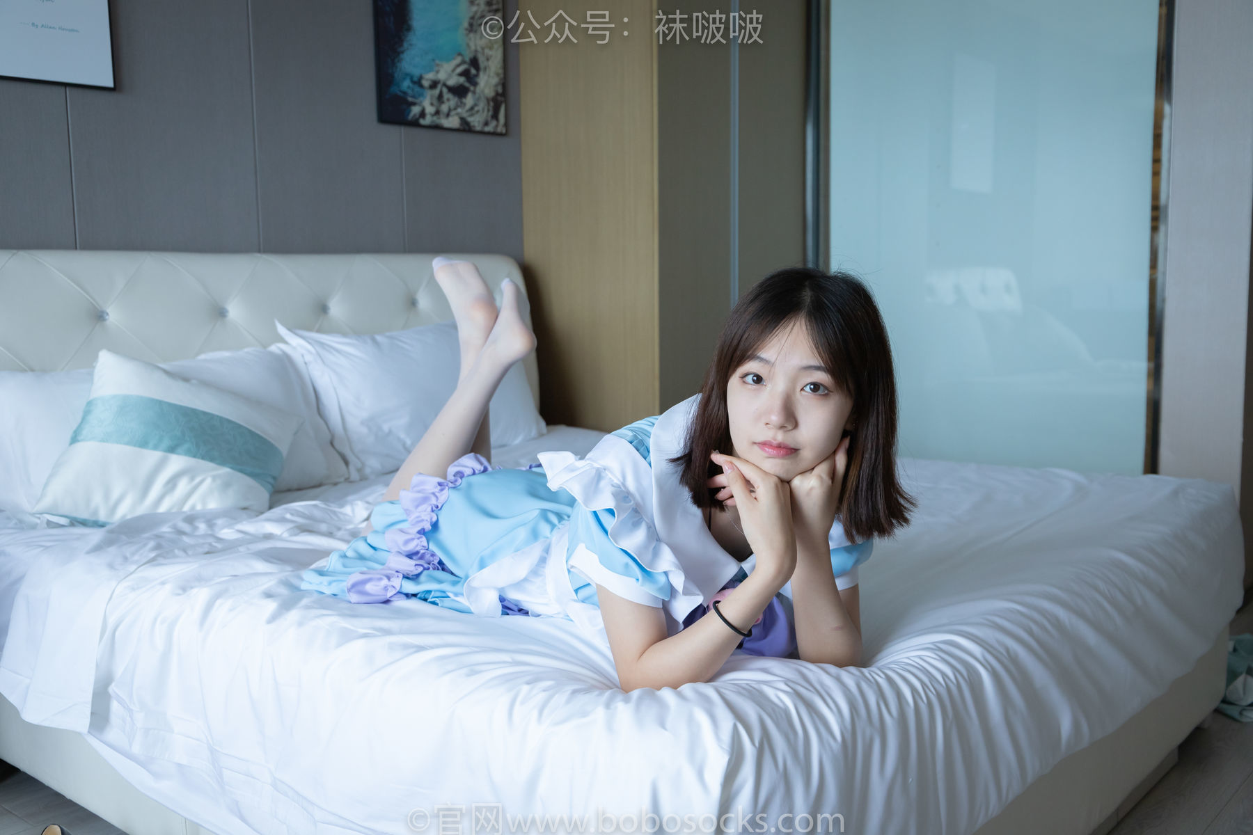 图片[104]-BoBoSocks袜啵啵 No.066 小甜豆-女仆装、高跟鞋、薄白丝[134P]-六色网