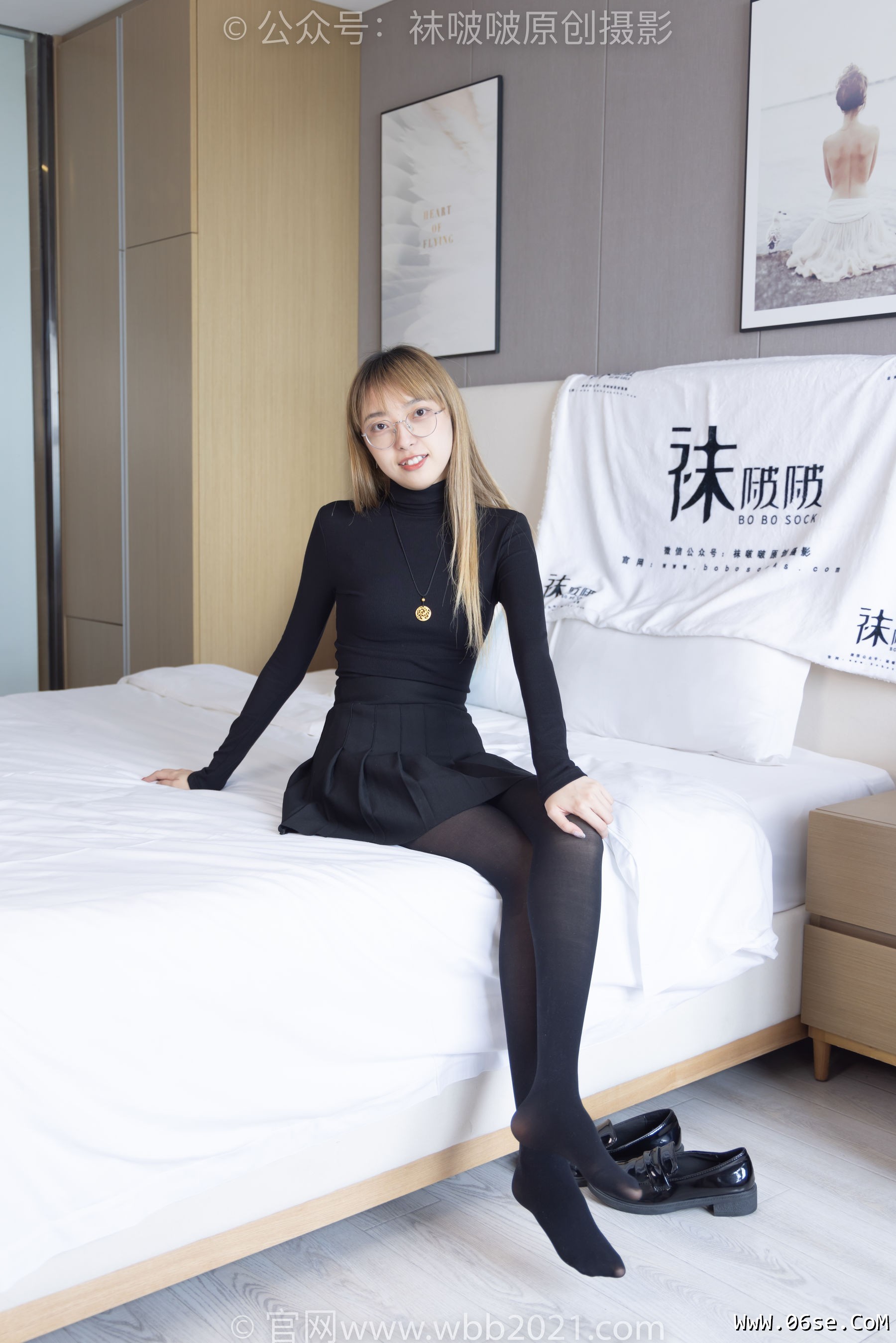 图片[133]-BoBoSocks袜啵啵 No.255 稚予 -皮鞋、厚黑丝[144P]-六色网