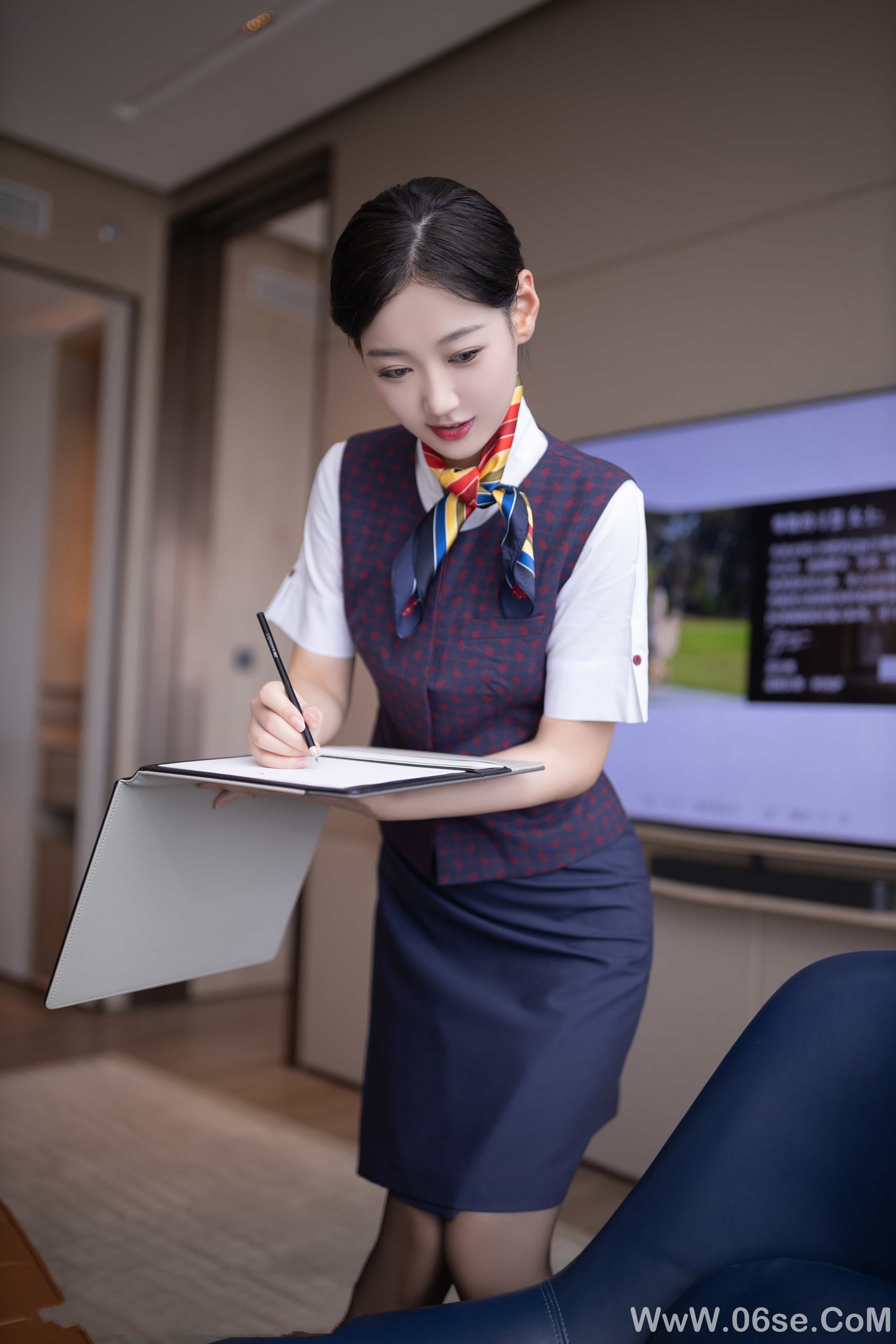 图片[45]-唐安琪国航空姐原版写真[89P]-六色网