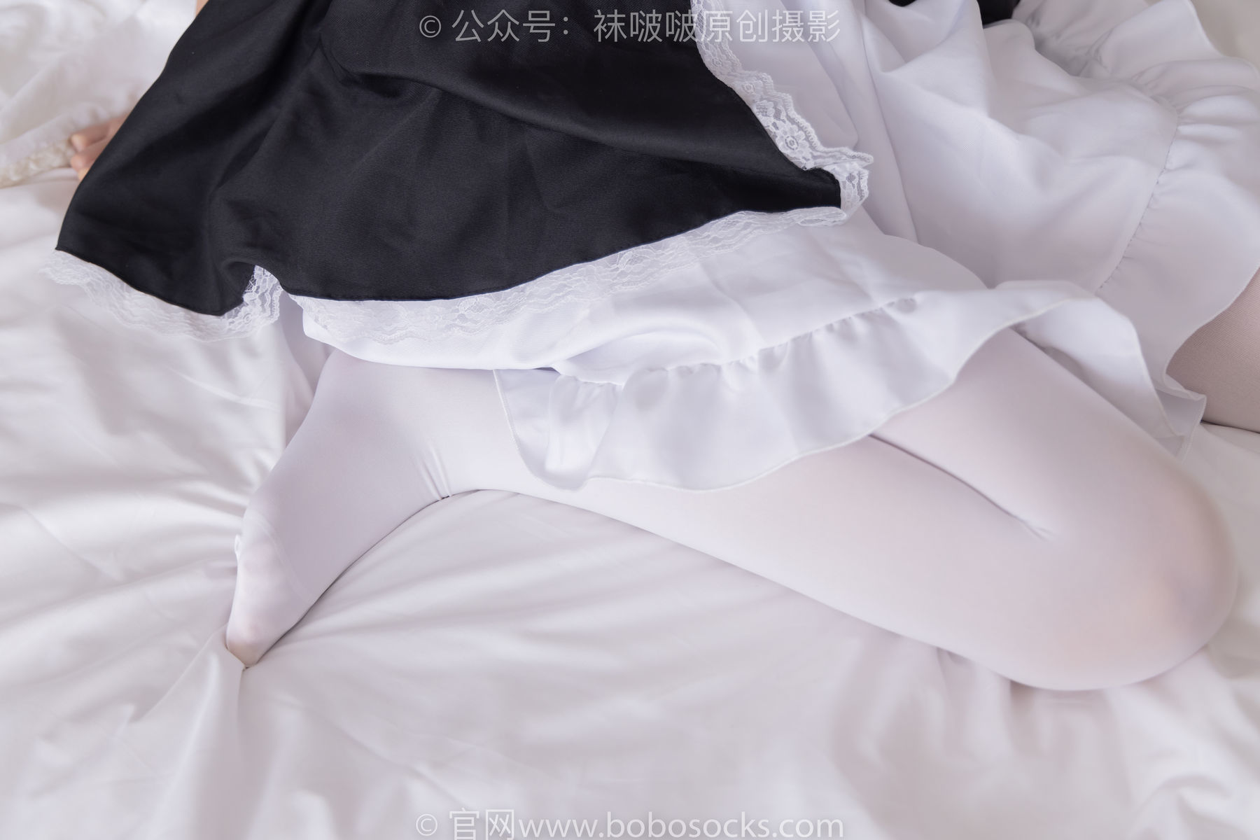图片[27]-BoBoSocks袜啵啵 No.195 小甜豆-黑皮鞋、厚白丝、女仆装[135P]-六色网