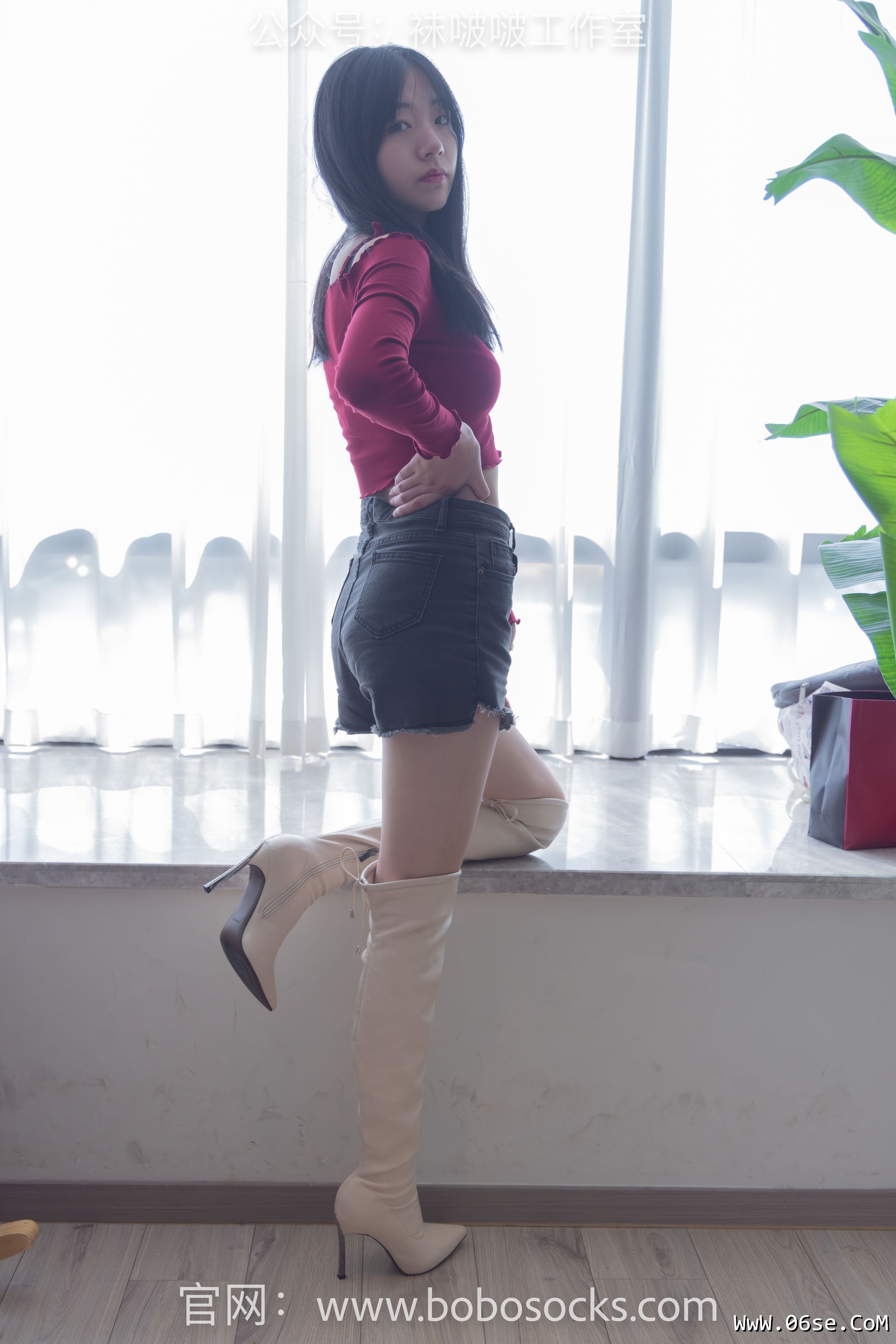 图片[96]-BoBoSocks袜啵啵 No.120 小甜豆-高跟长靴、白棉袜、裸足[170P]-六色网