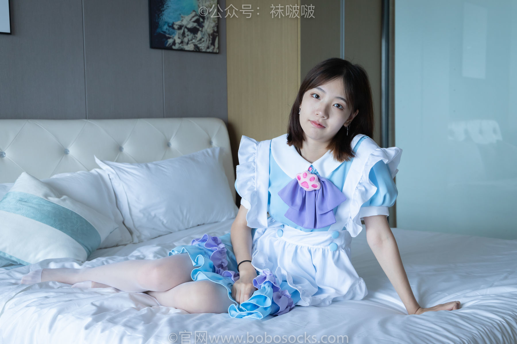 图片[96]-BoBoSocks袜啵啵 No.066 小甜豆-女仆装、高跟鞋、薄白丝[134P]-六色网