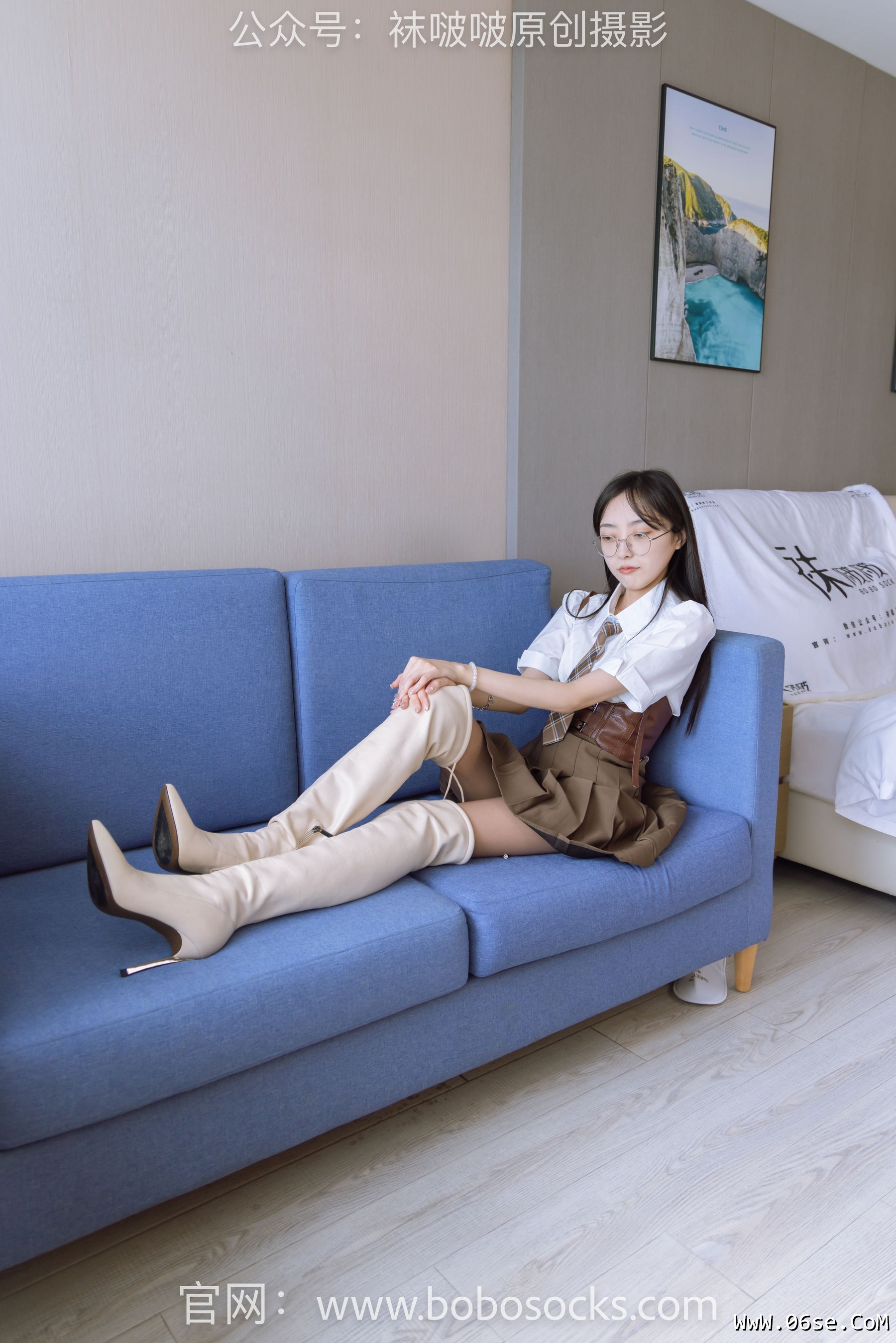 图片[50]-BoBoSocks袜啵啵 No.133 稚予-高跟长靴、白棉袜、咖啡丝[140P]-六色网
