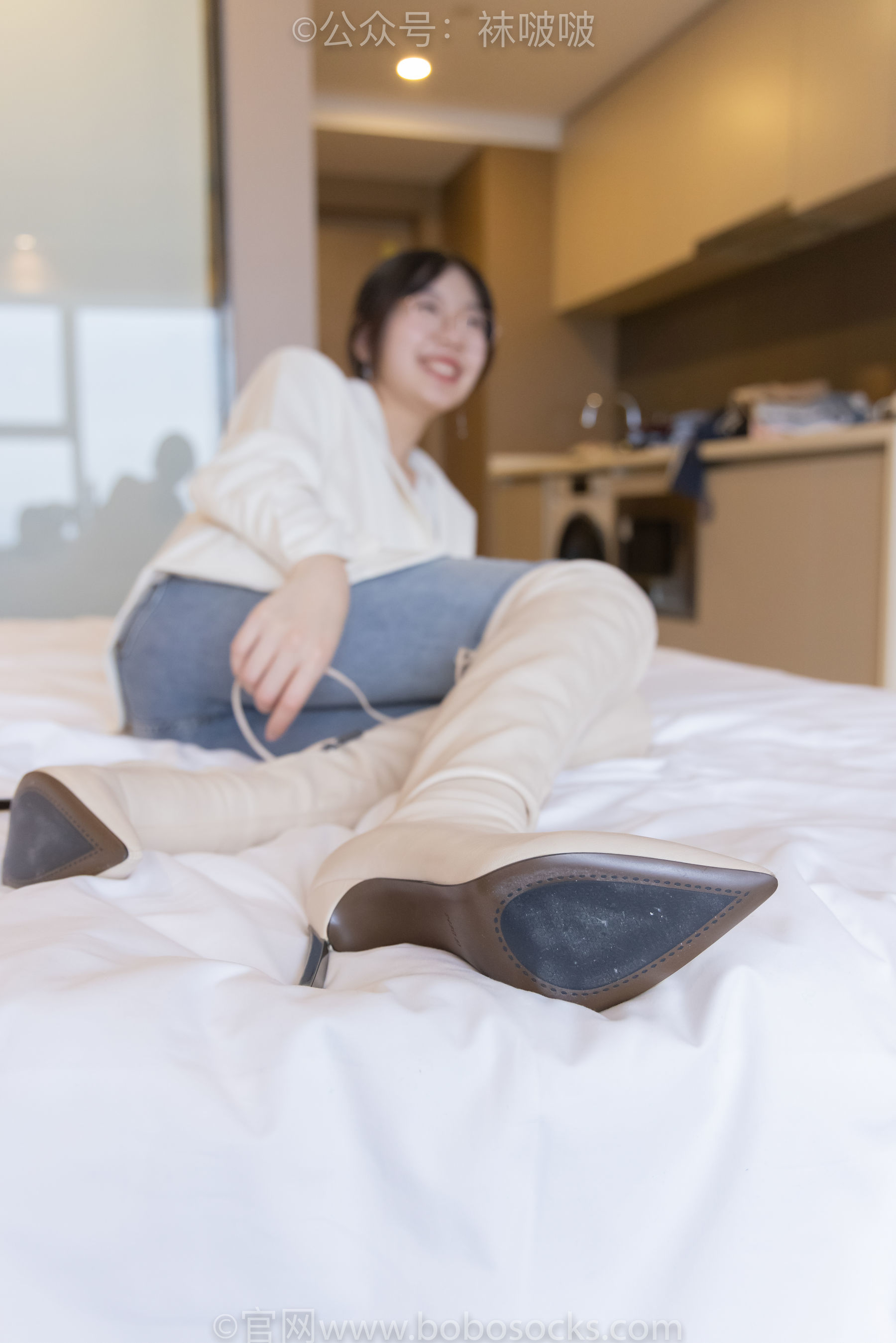 图片[65]-BoBoSocks袜啵啵 No.050 小甜豆-高跟长靴、白棉袜[175P]-六色网