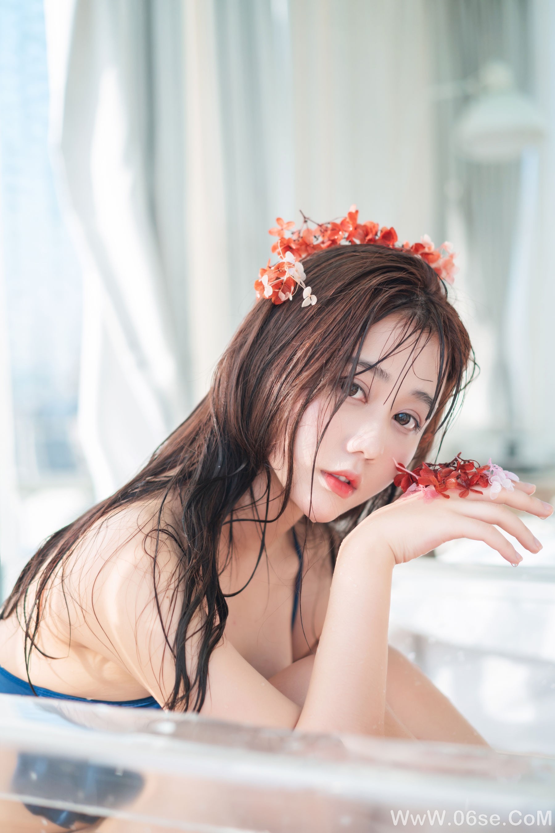图片[5]-微博福利姬镜酱 私奔之泳衣[61P]-六色网
