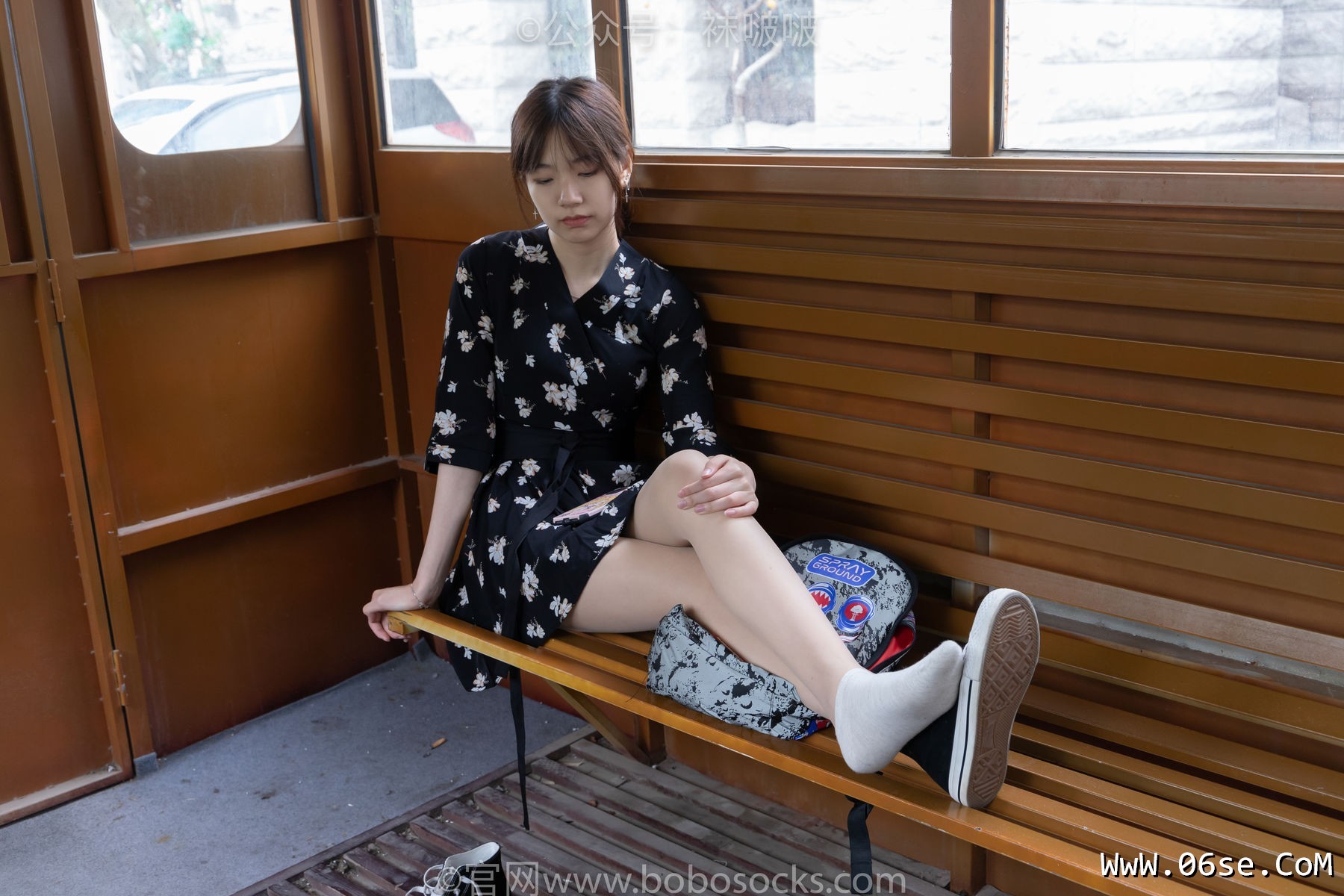 图片[57]-BoBoSocks袜啵啵 No.013 小甜豆-匡威帆布鞋、浅灰色短棉袜、肉丝[132P]-六色网