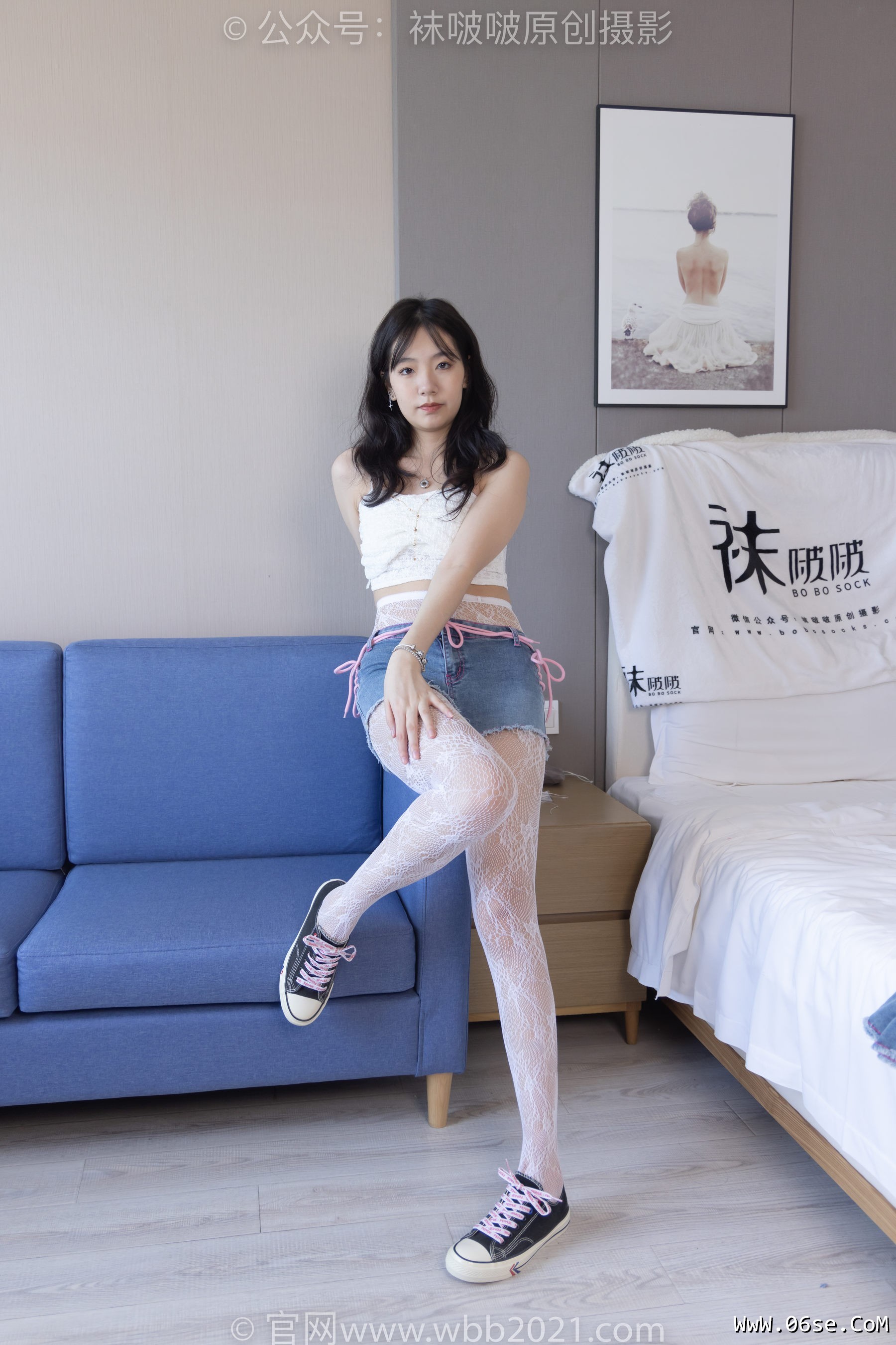图片[101]-BoBoSocks袜啵啵 No.231 小甜豆-板鞋、白色蕾丝袜、可拆卸牛仔裤、裤里丝[154P]-六色网