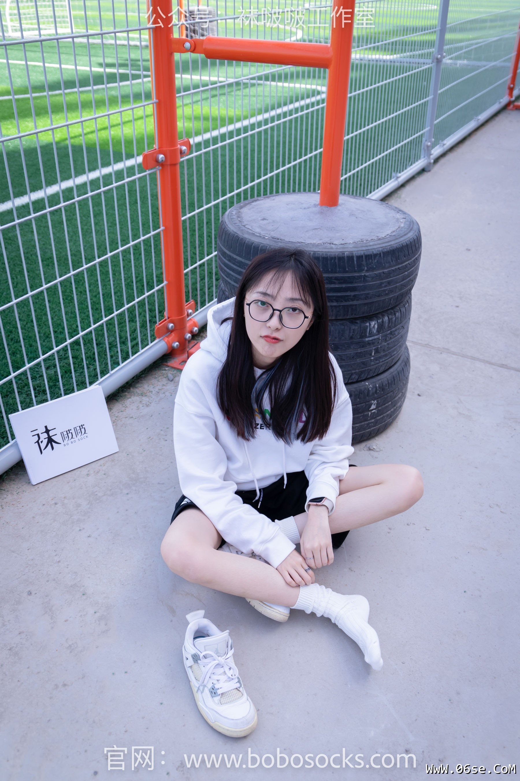 图片[52]-BoBoSocks袜啵啵 No.103 稚予-AJ篮球鞋、白棉袜、裸足[134P]-六色网