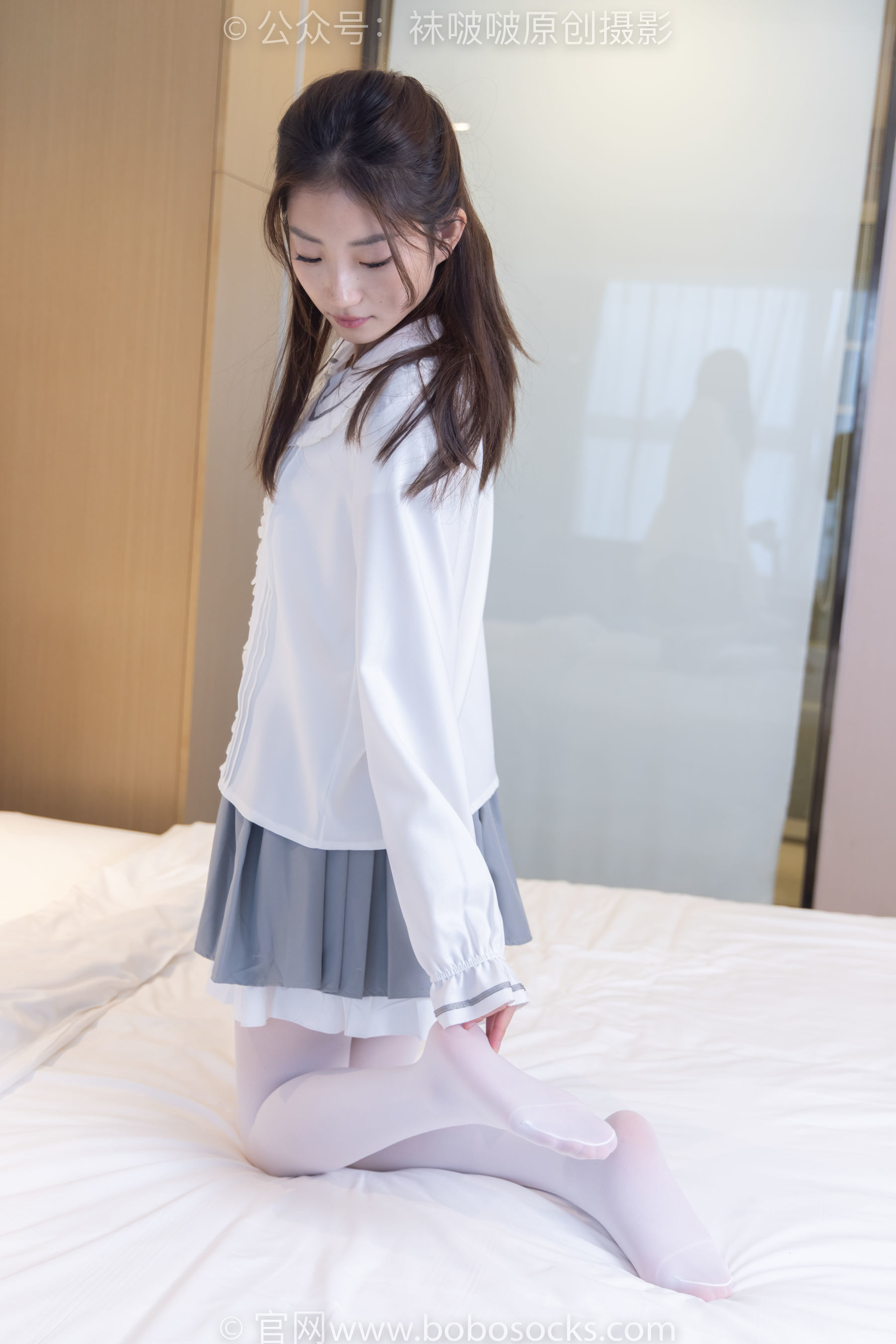 图片[7]-BoBoSocks袜啵啵 No.211 小沫 -高跟鞋、厚白丝[142P]-六色网