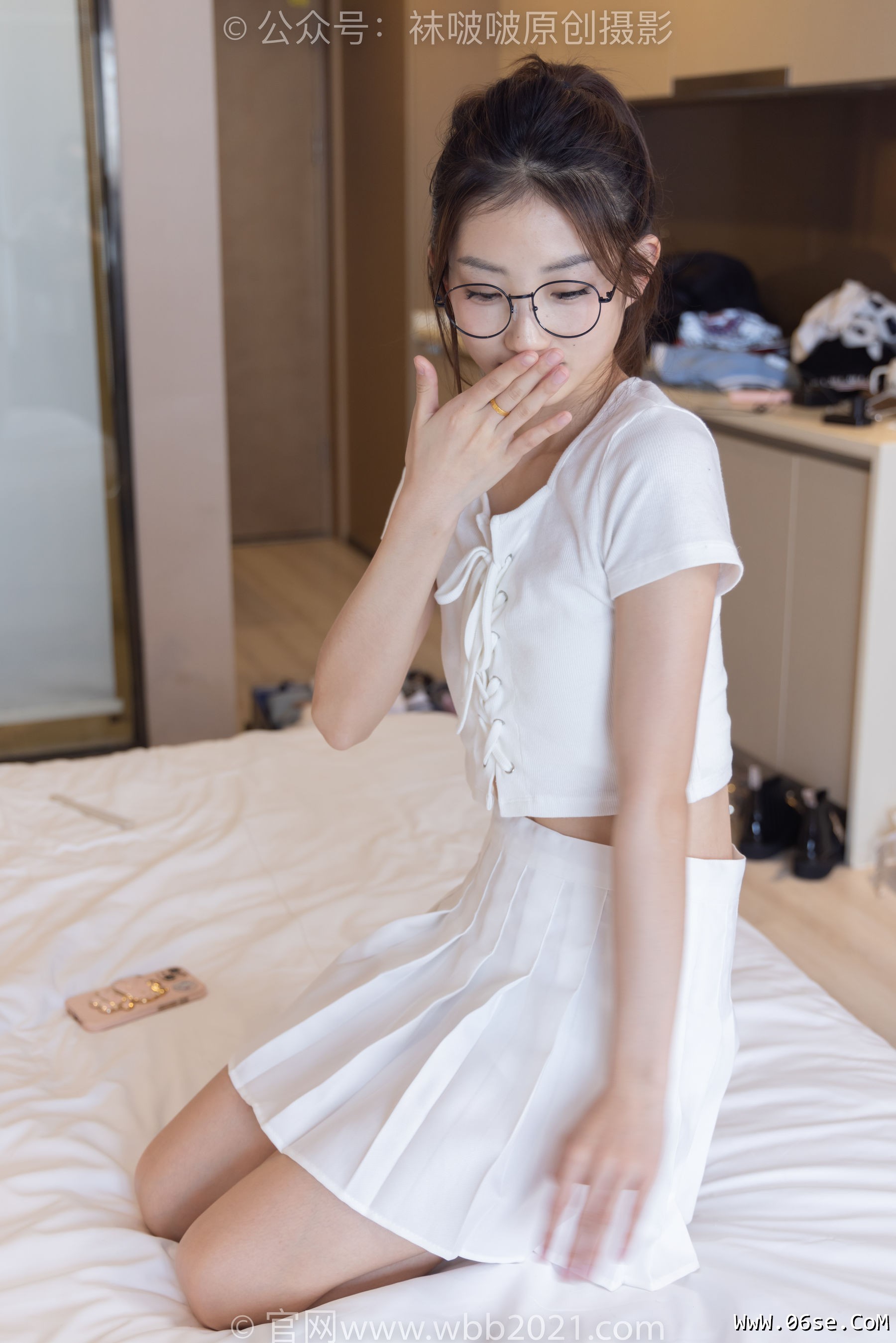图片[24]-BoBoSocks袜啵啵 No.258 小沫 -贝壳头板鞋、白棉袜[148P]-六色网