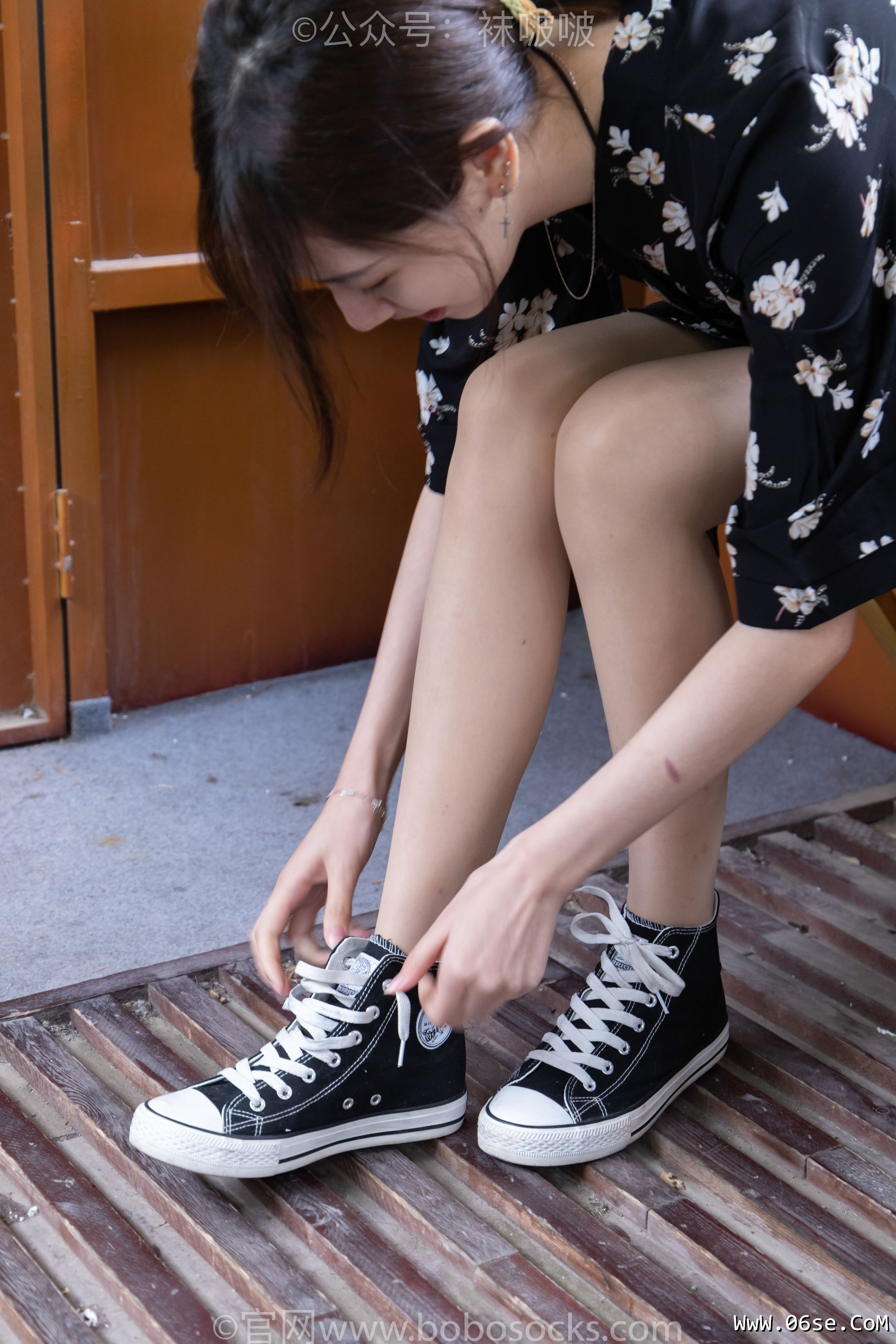 图片[128]-BoBoSocks袜啵啵 No.013 小甜豆-匡威帆布鞋、浅灰色短棉袜、肉丝[132P]-六色网