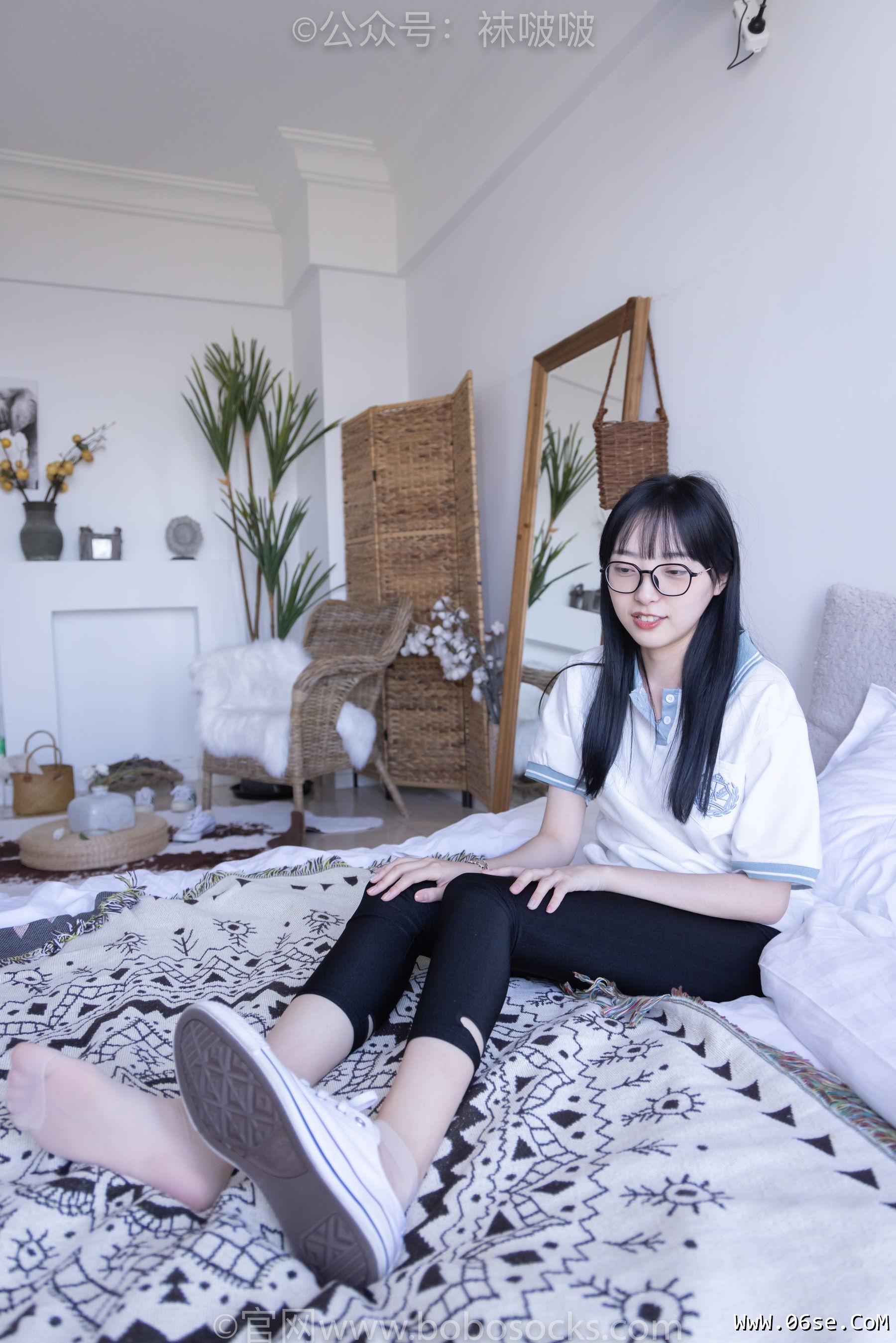 图片[89]-BoBoSocks袜啵啵 No.044 稚予-贝壳头、匡威帆布鞋、短肉丝[154P]-六色网
