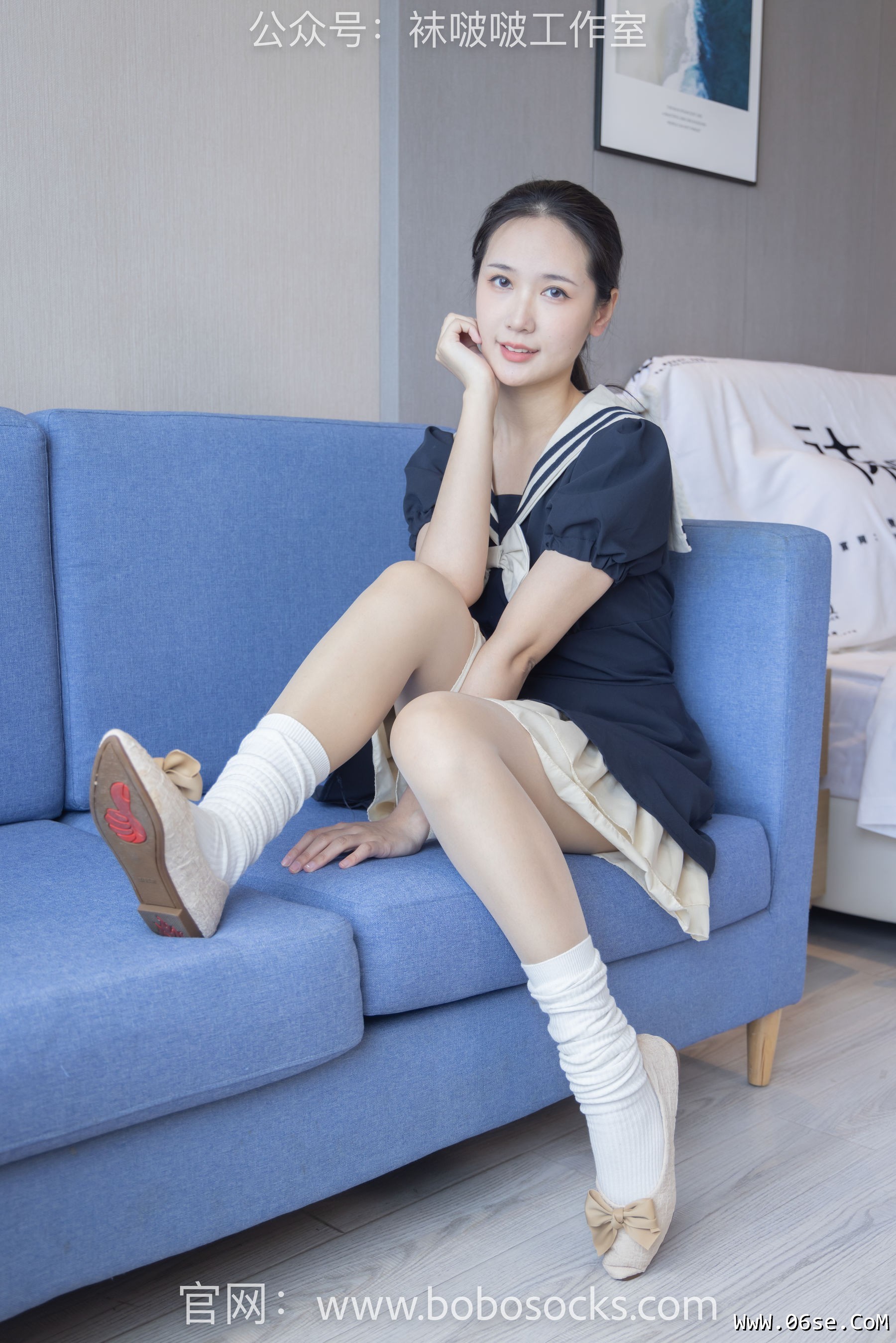 图片[13]-BoBoSocks袜啵啵 No.107 小安-平底鞋、白棉袜、肉丝[140P]-六色网