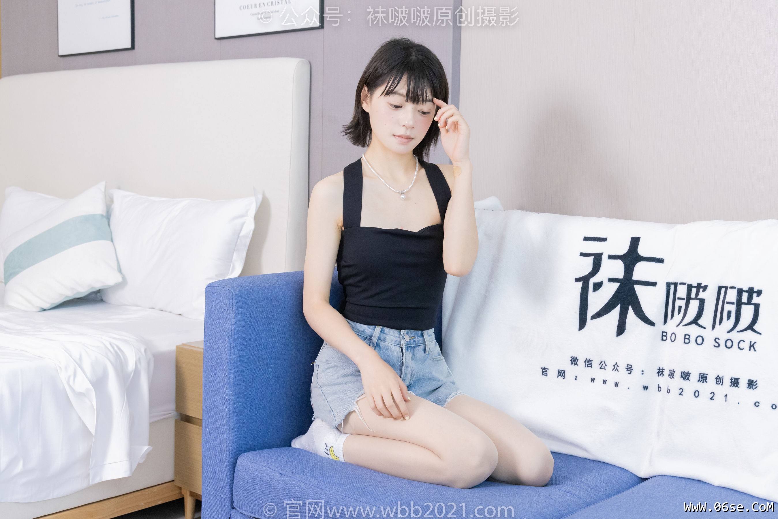 图片[106]-BoBoSocks袜啵啵 No.422 糯米 -长靴、白棉袜、肉丝[140P]-六色网