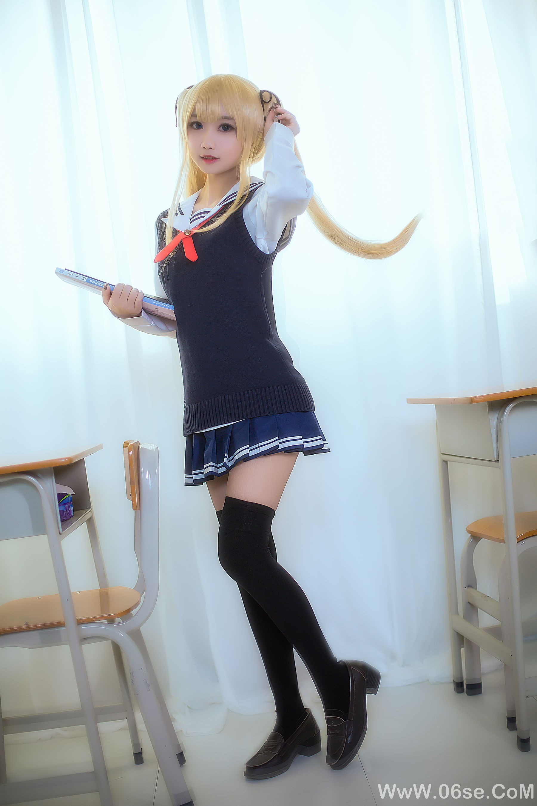 图片[12]-白嫩美少女鬼畜瑶 校服[15P]-六色网