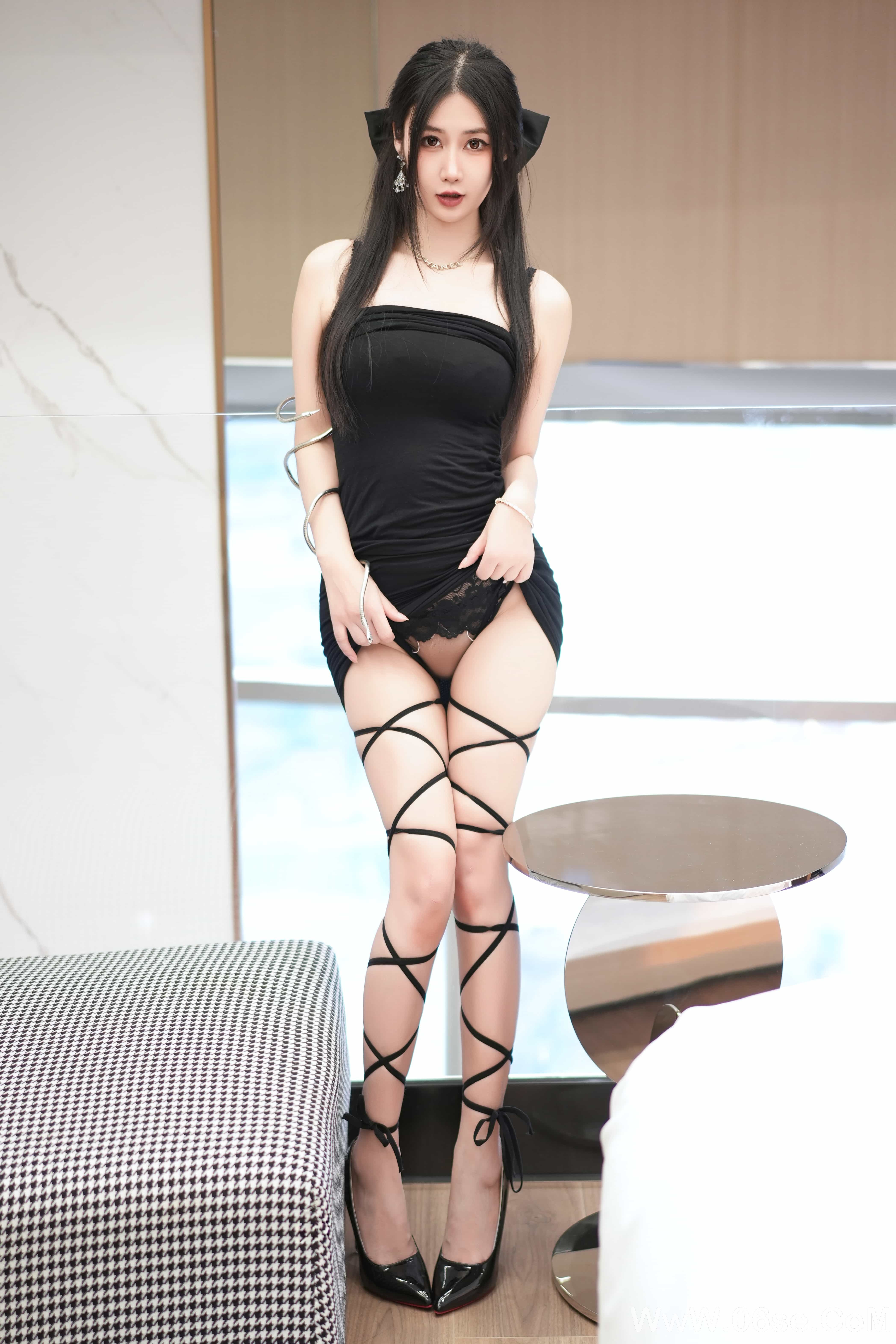 图片[67]-阿姣 – 内购无水印 黑色吊带短裙[73P]-六色网