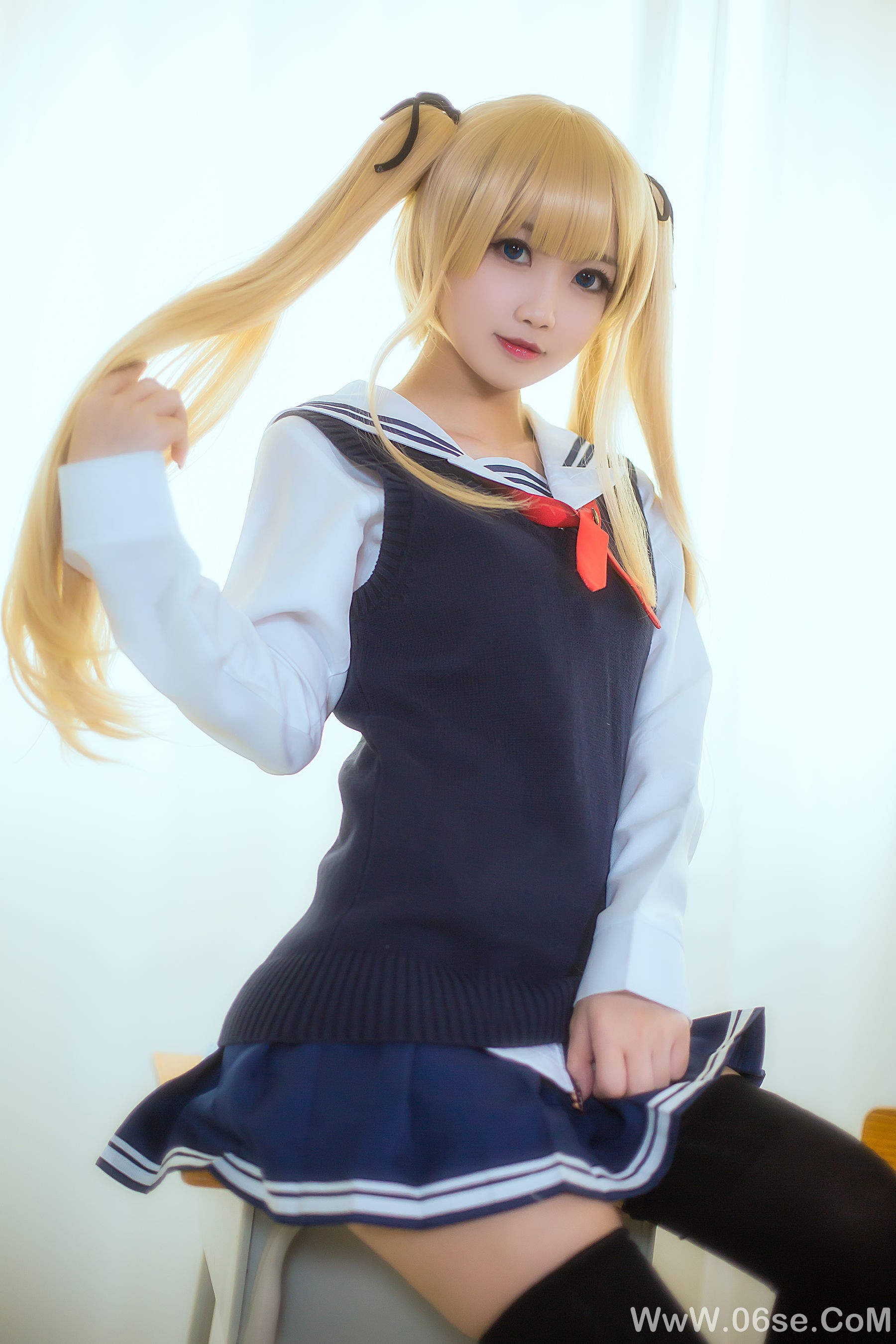 图片[8]-白嫩美少女鬼畜瑶 校服[15P]-六色网