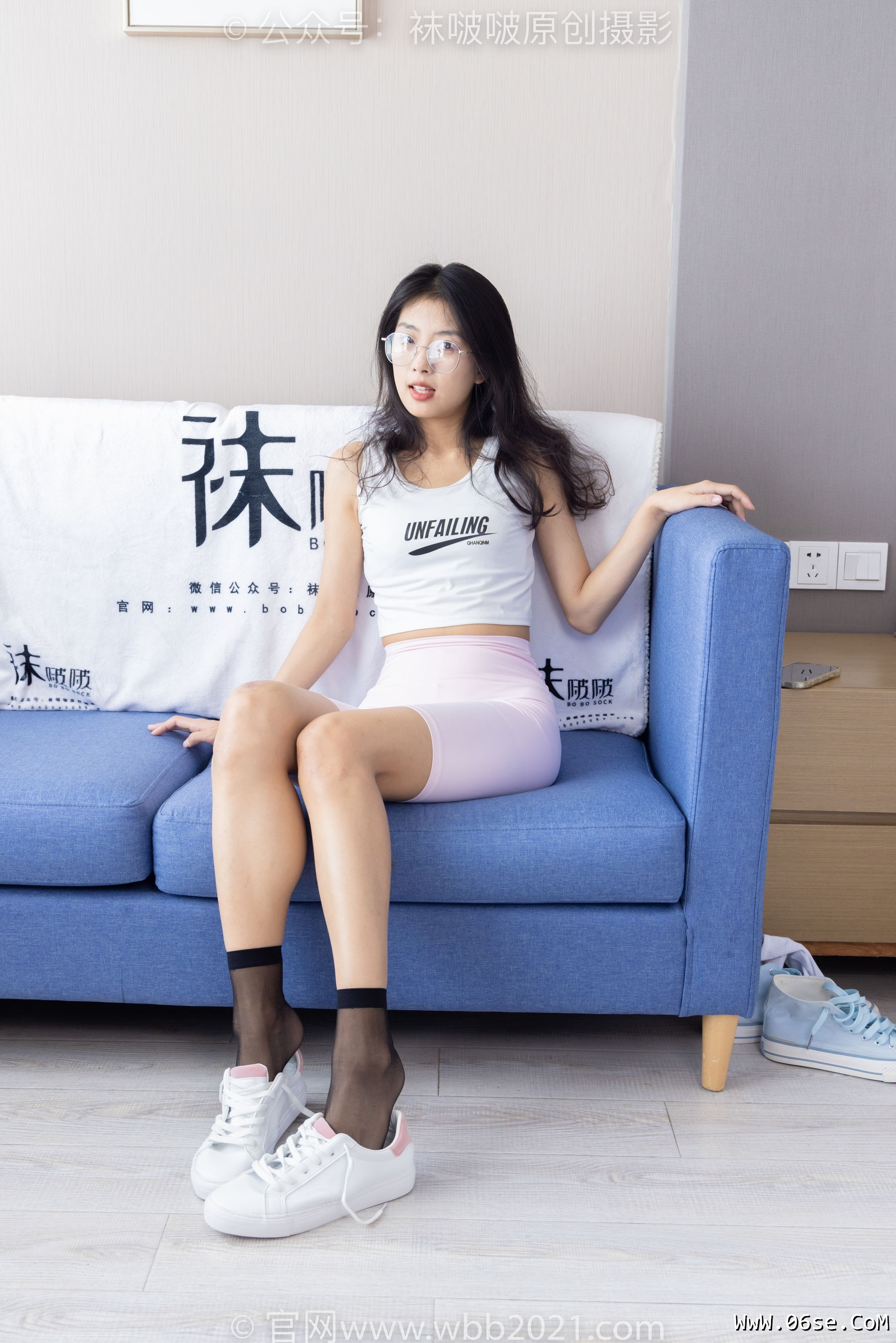 图片[14]-BoBoSocks袜啵啵 No.301 奶油 -两双板鞋、白棉袜、短黑丝、裸足[240P]-六色网