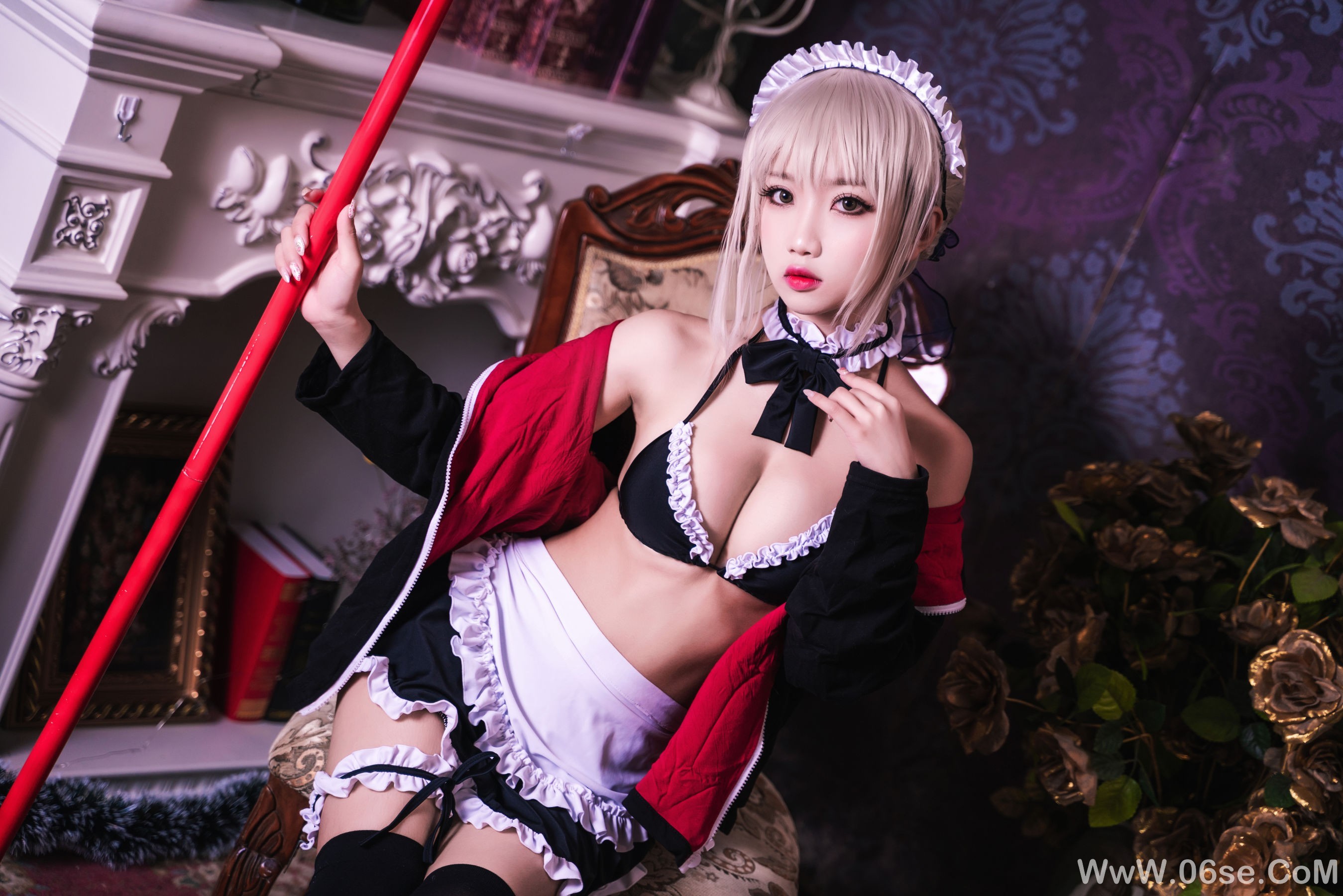 图片[2]-白嫩美少女 鬼畜瑶 – 黑呆女仆 (不知火舞)[26P]-六色网