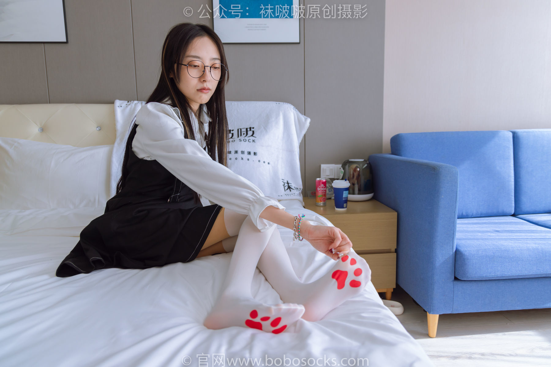 图片[102]-BoBoSocks袜啵啵 No.177 稚予-皮鞋、厚白丝（脚底猫爪印款）[140P]-六色网