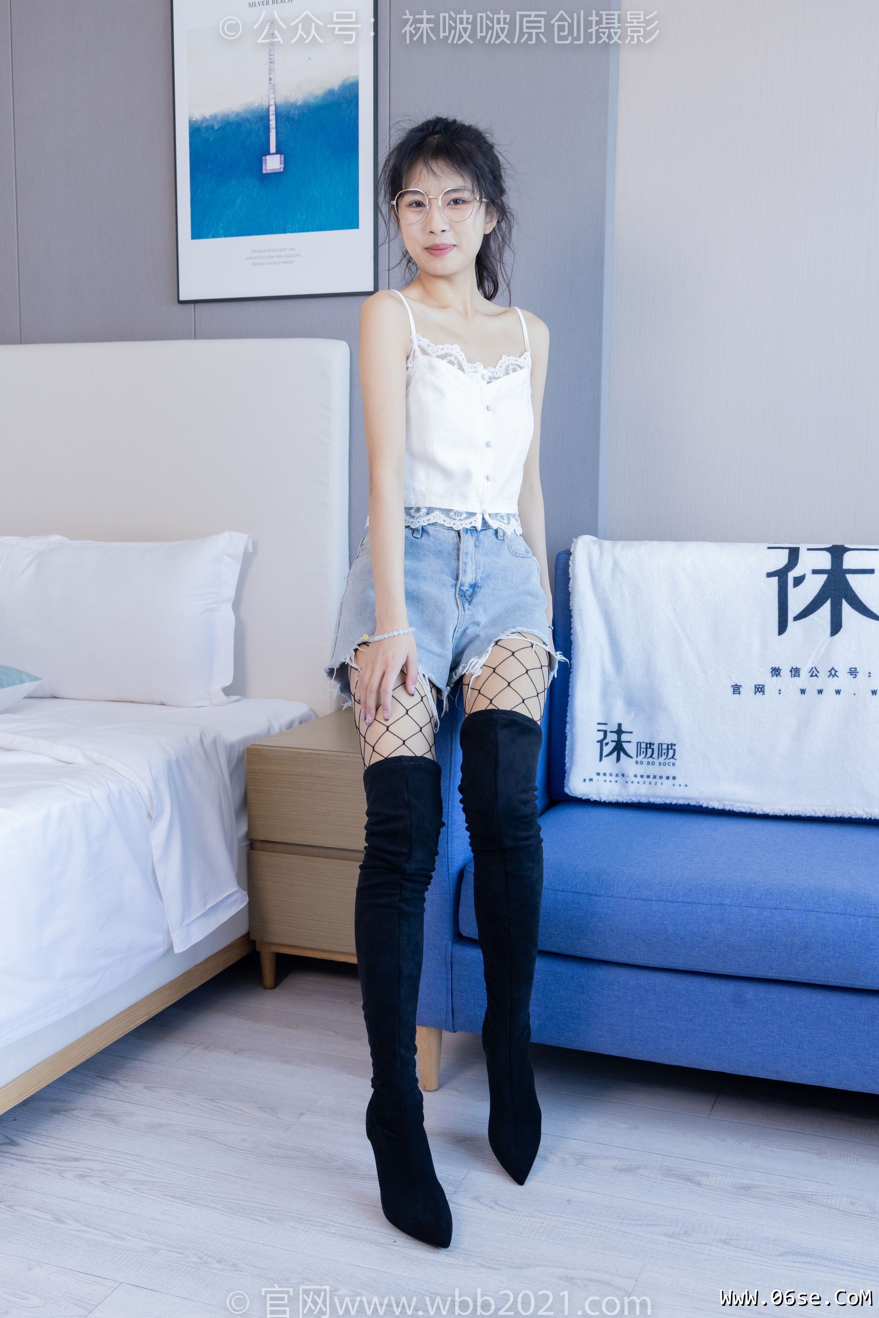 图片[144]-BoBoSocks袜啵啵 No.383 奶油 -长靴、高跟长靴、黑丝、网袜、裸足[150P]-六色网