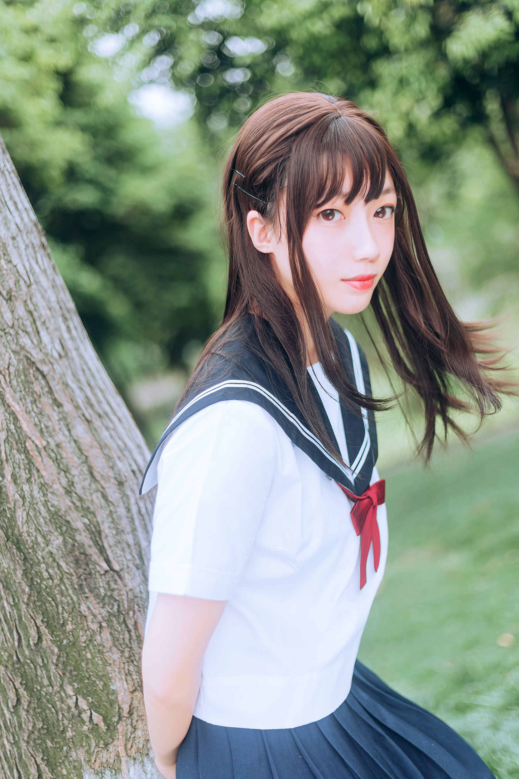 图片[30]-喵糖映画 VOL.446 绿意JK 写真套图 [36P]-六色网