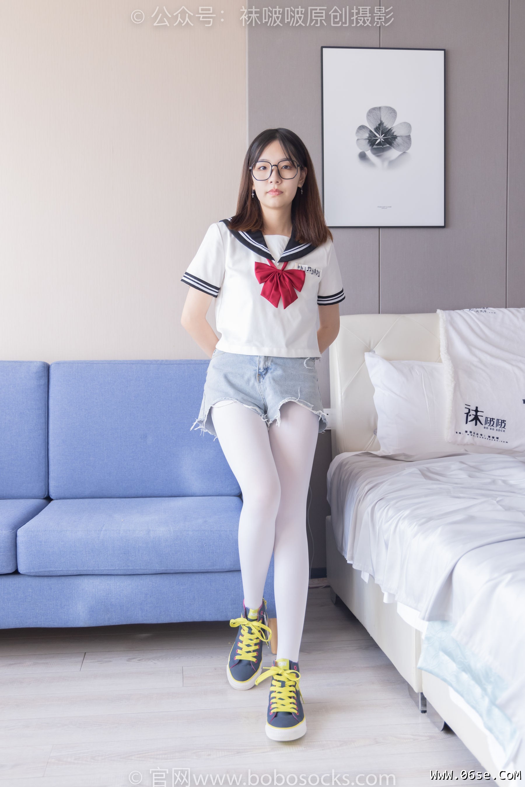 图片[64]-BoBoSocks袜啵啵 No.215 小甜豆-三双帆布鞋板鞋、厚白丝、黑丝[144P]-六色网