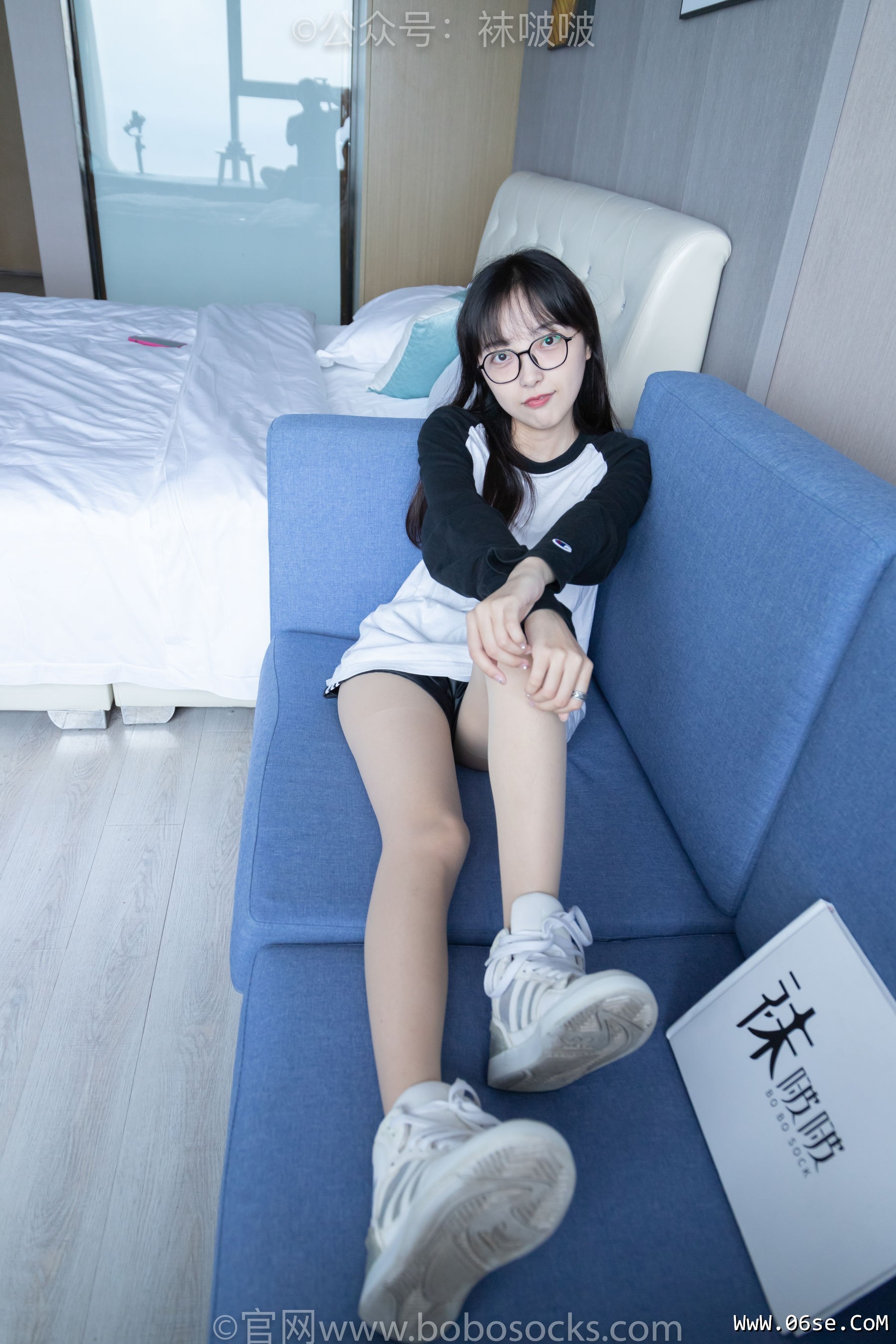 图片[14]-BoBoSocks袜啵啵 No.015 稚予-阿迪板鞋、白色短棉袜、肉丝[148P]-六色网