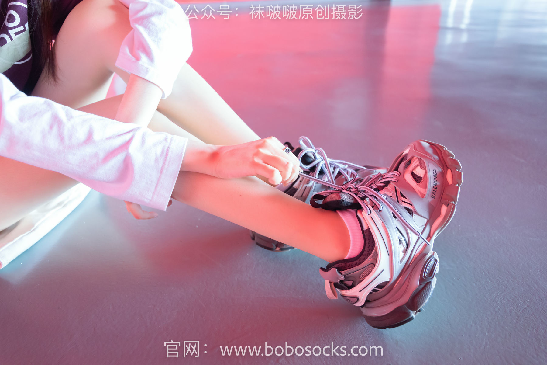 图片[39]-BoBoSocks袜啵啵 积分限定作品010 稚予-巴黎世家运动鞋、白棉袜、肉丝[144P]-六色网