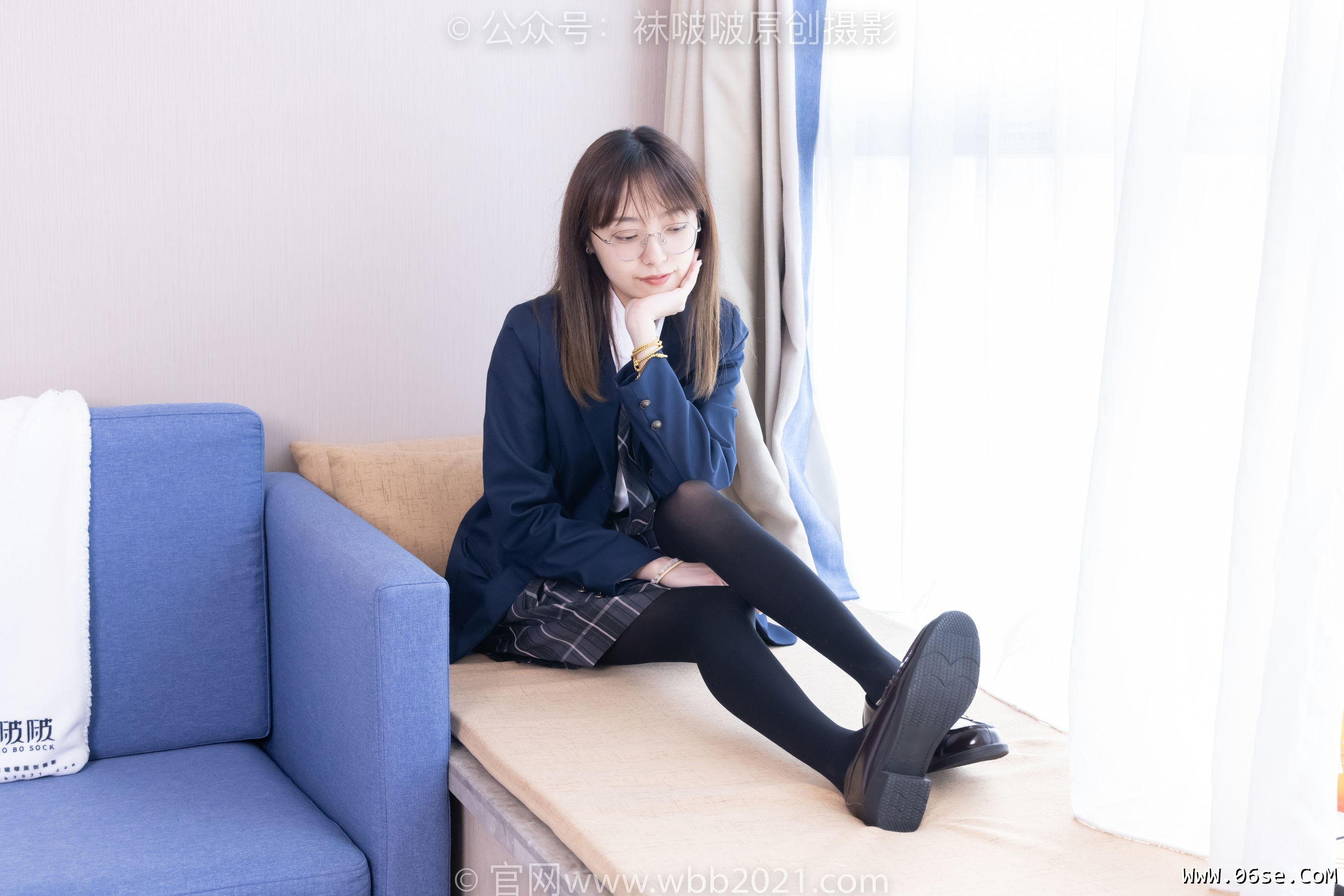 图片[132]-BoBoSocks袜啵啵 No.432 稚予 -皮鞋、厚黑丝、jk制服[184P]-六色网