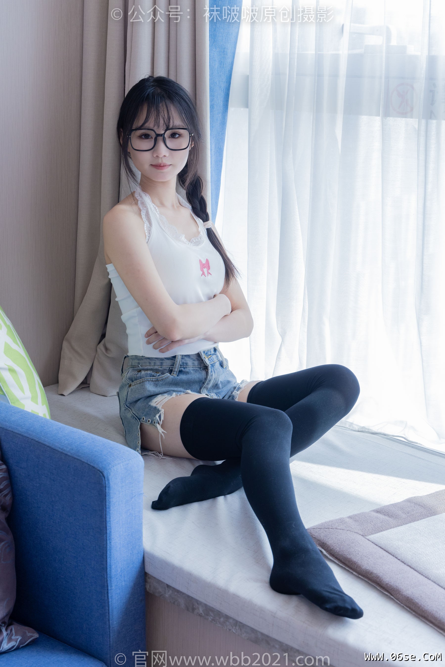 图片[68]-BoBoSocks袜啵啵 No.390 甜甜圈 -板鞋、厚黑丝大腿袜、厚白丝大腿袜[148P]-六色网