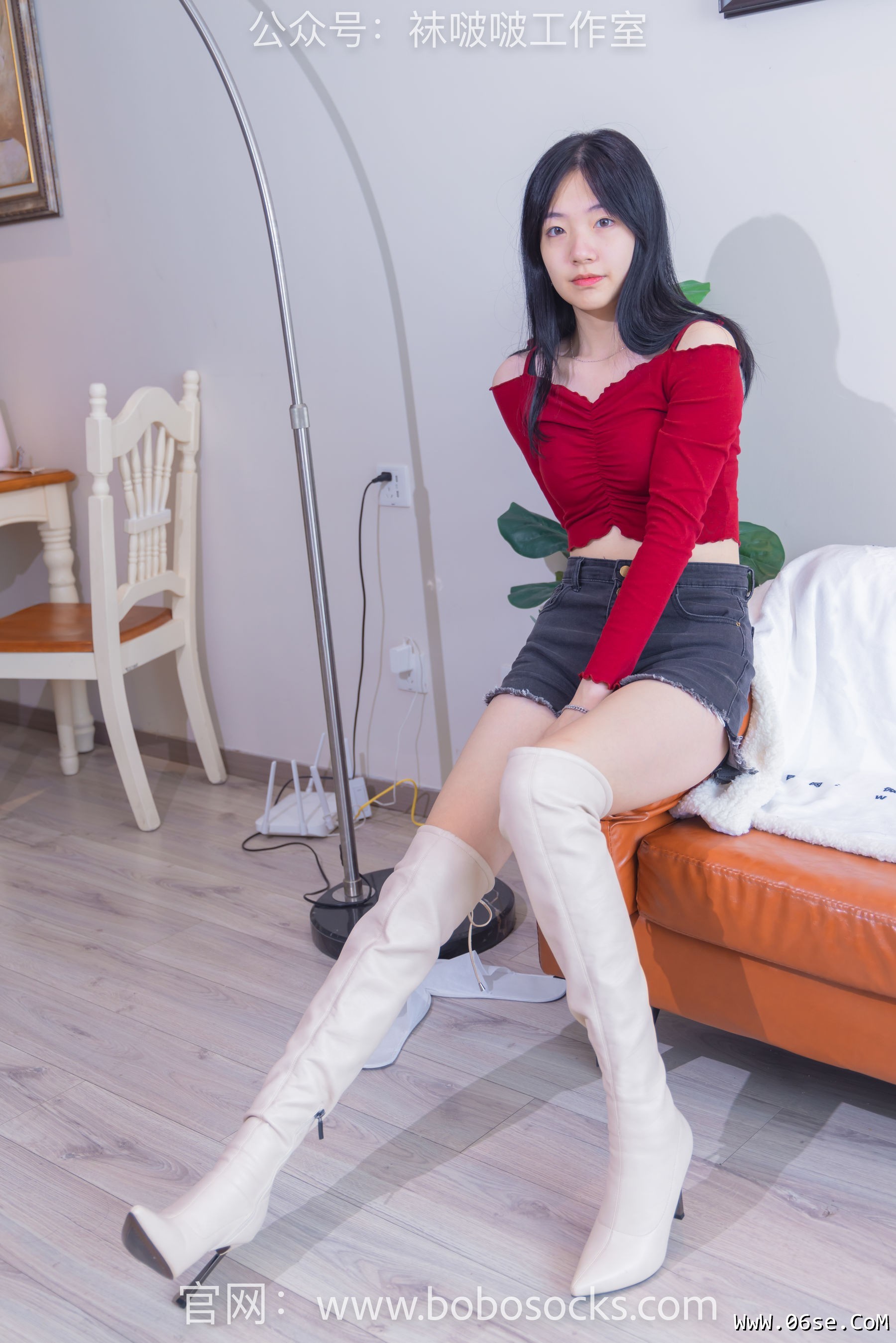 图片[161]-BoBoSocks袜啵啵 No.120 小甜豆-高跟长靴、白棉袜、裸足[170P]-六色网