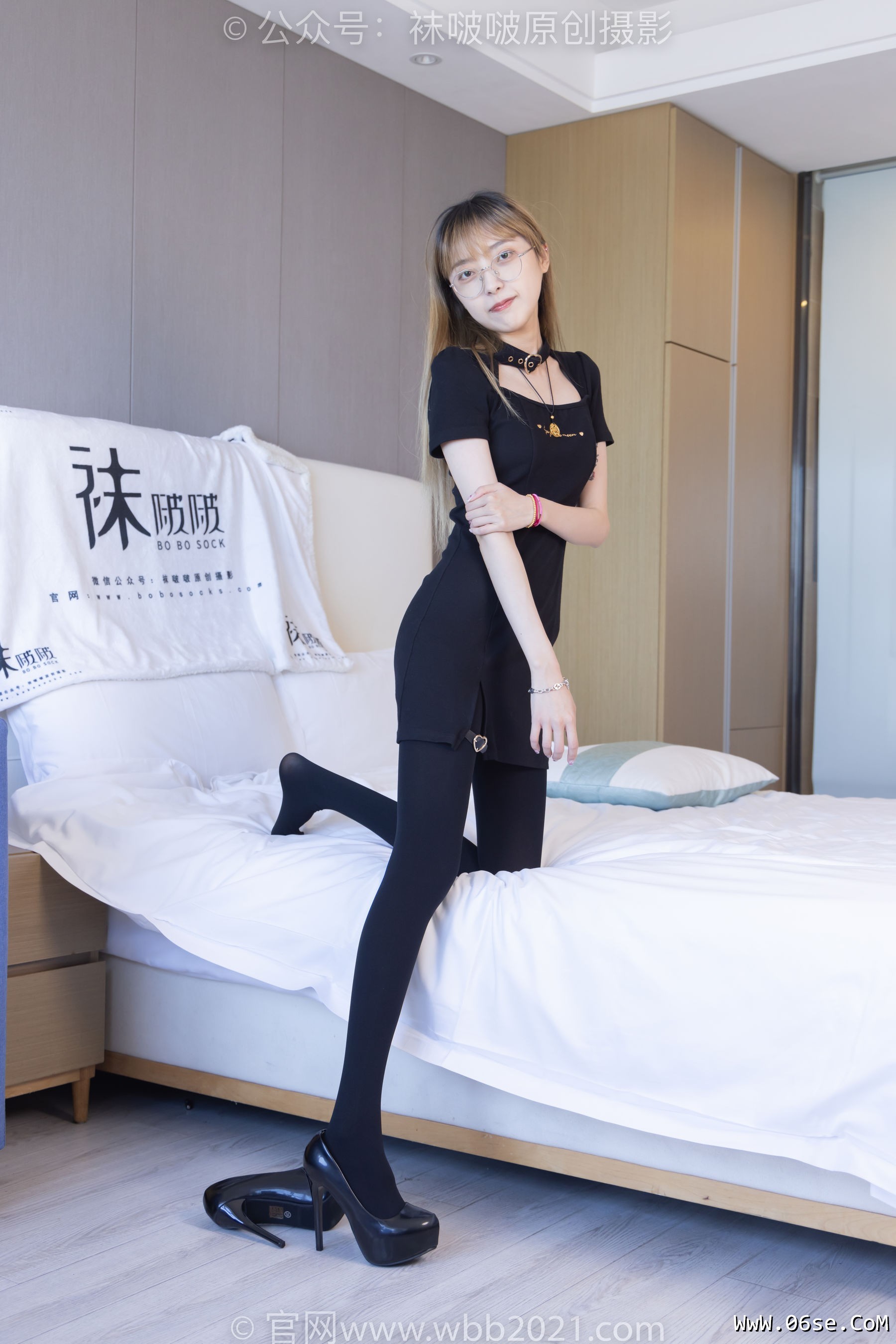 图片[8]-BoBoSocks袜啵啵 No.270 稚予 -高跟鞋、皮鞋、厚黑丝、黑色大腿棉袜[149P]-六色网