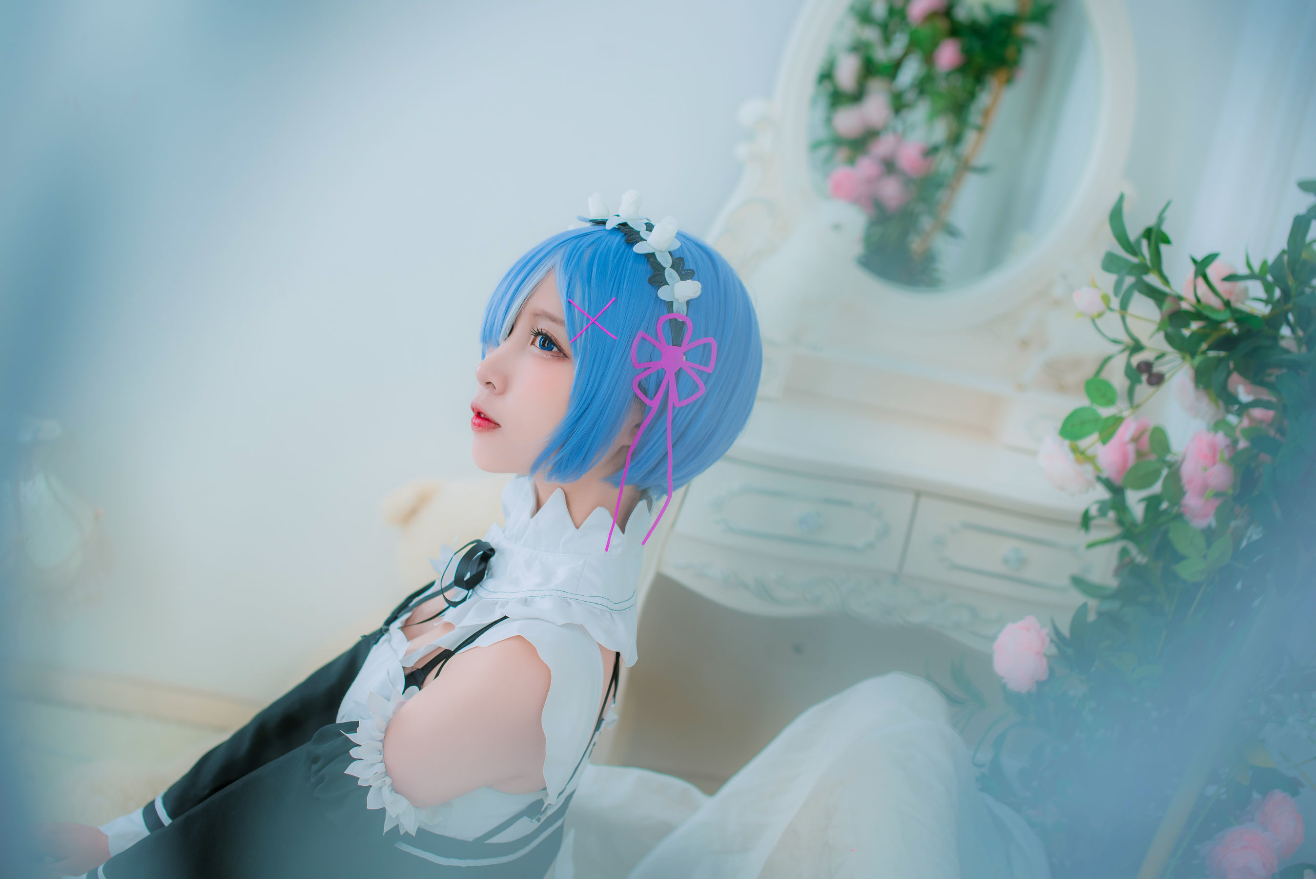 图片[8]-人气Coser二佐Nisa 蕾姆女仆[33P]-六色网