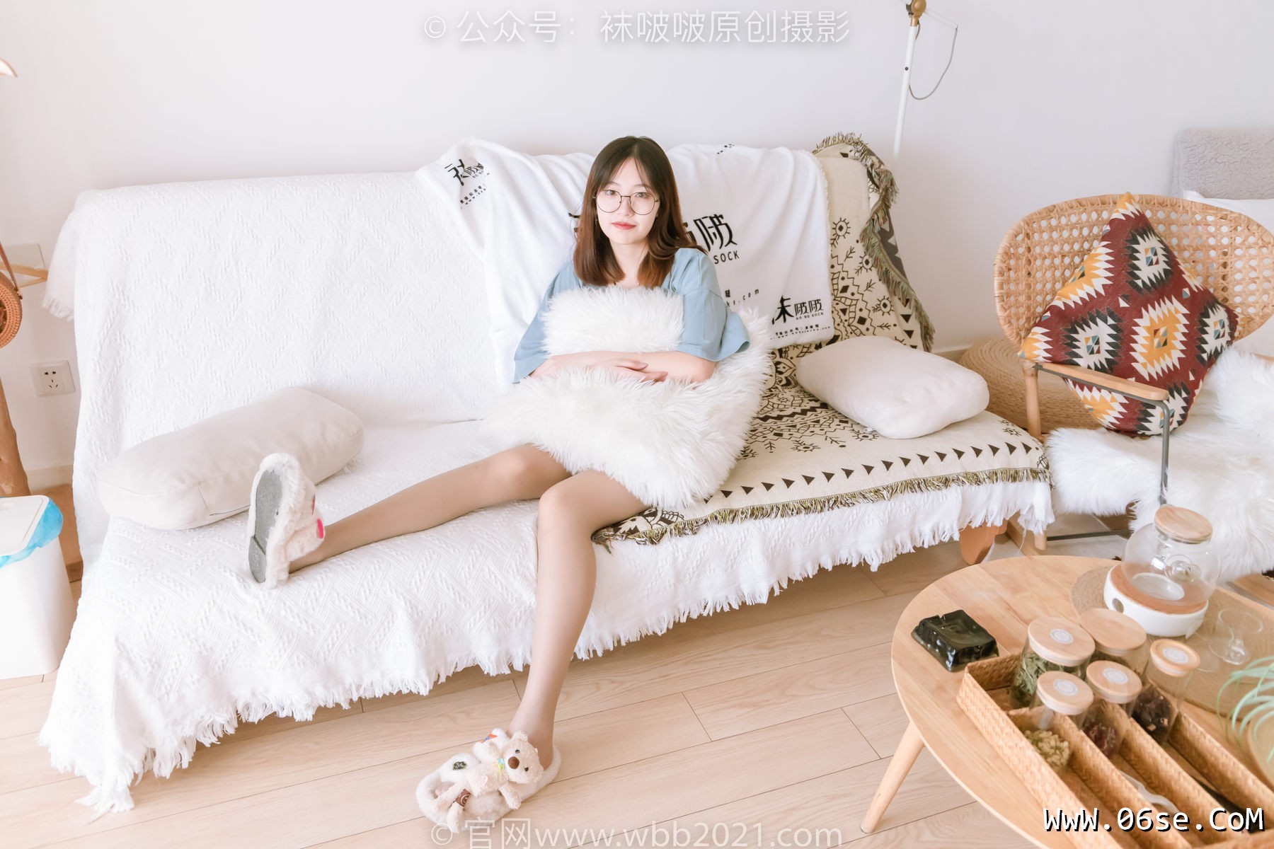 图片[50]-BoBoSocks袜啵啵 No.239 小甜豆-棉拖鞋、灰丝、裸足[140P]-六色网