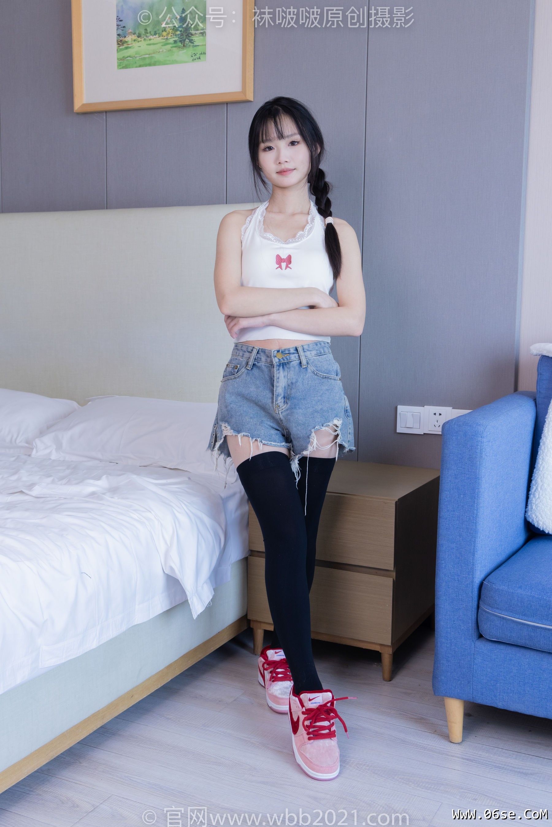 图片[61]-BoBoSocks袜啵啵 No.390 甜甜圈 -板鞋、厚黑丝大腿袜、厚白丝大腿袜[148P]-六色网