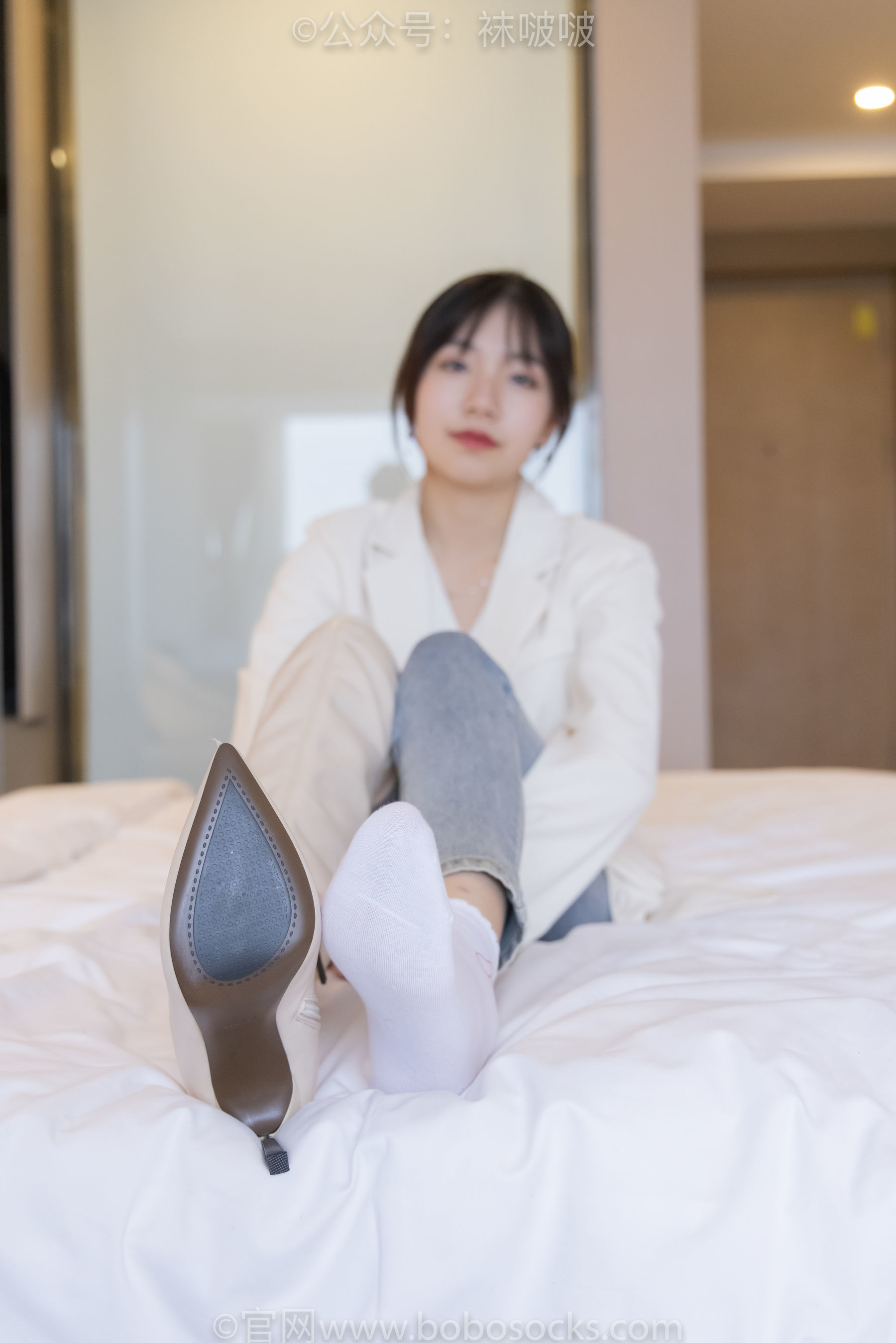 图片[91]-BoBoSocks袜啵啵 No.050 小甜豆-高跟长靴、白棉袜[175P]-六色网