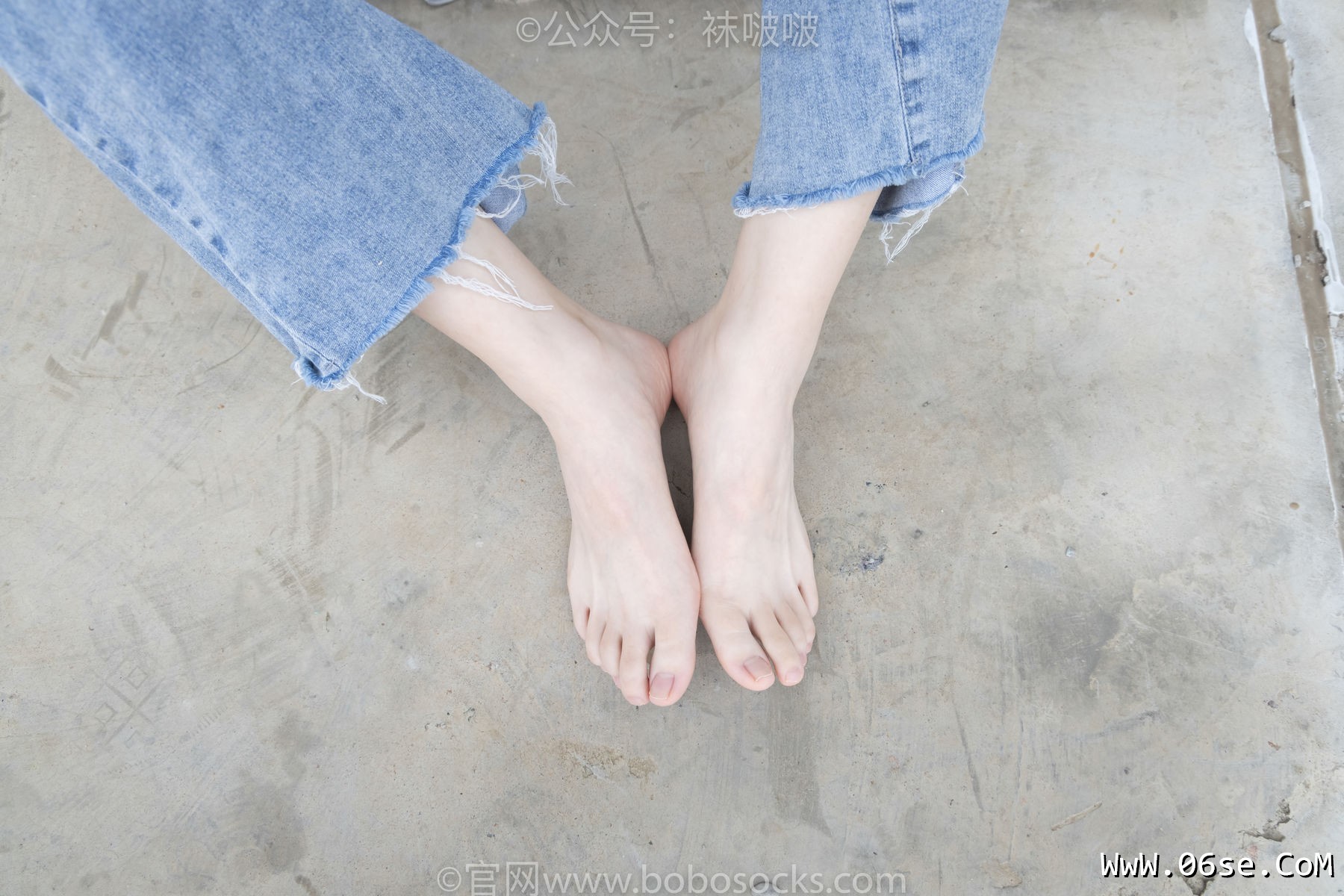 图片[118]-BoBoSocks袜啵啵 No.020 熊熊-NB运动鞋、蓝色短棉袜、裸足[150P]-六色网